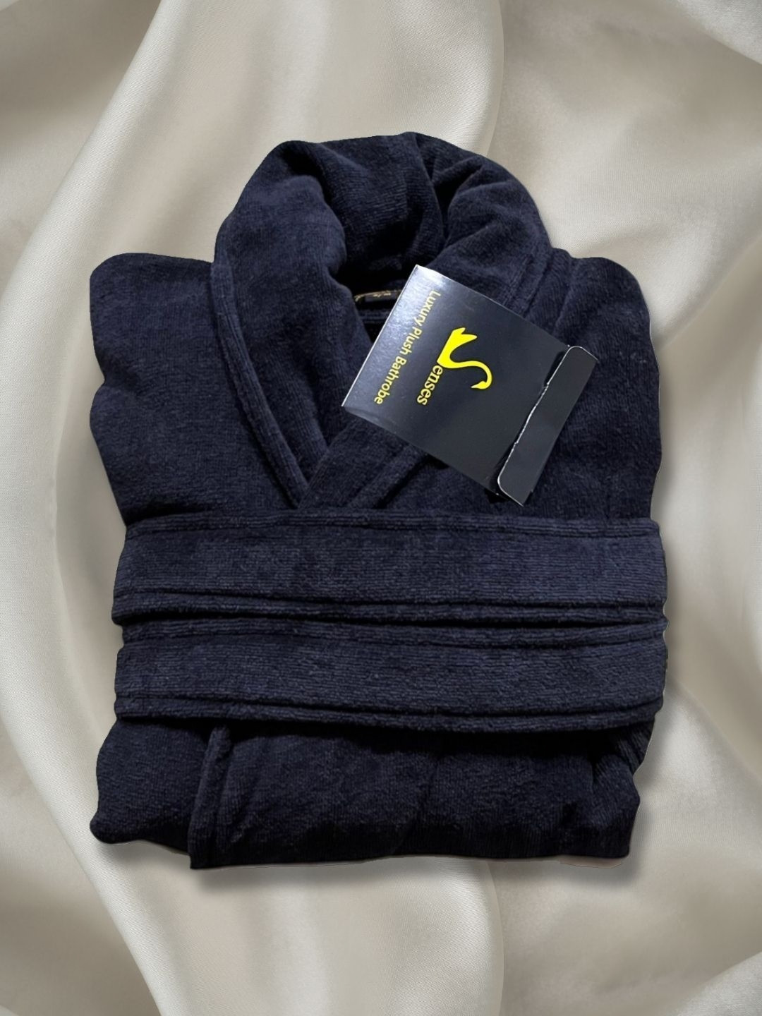 

SENSES Black Pure Cotton Bath Robe
