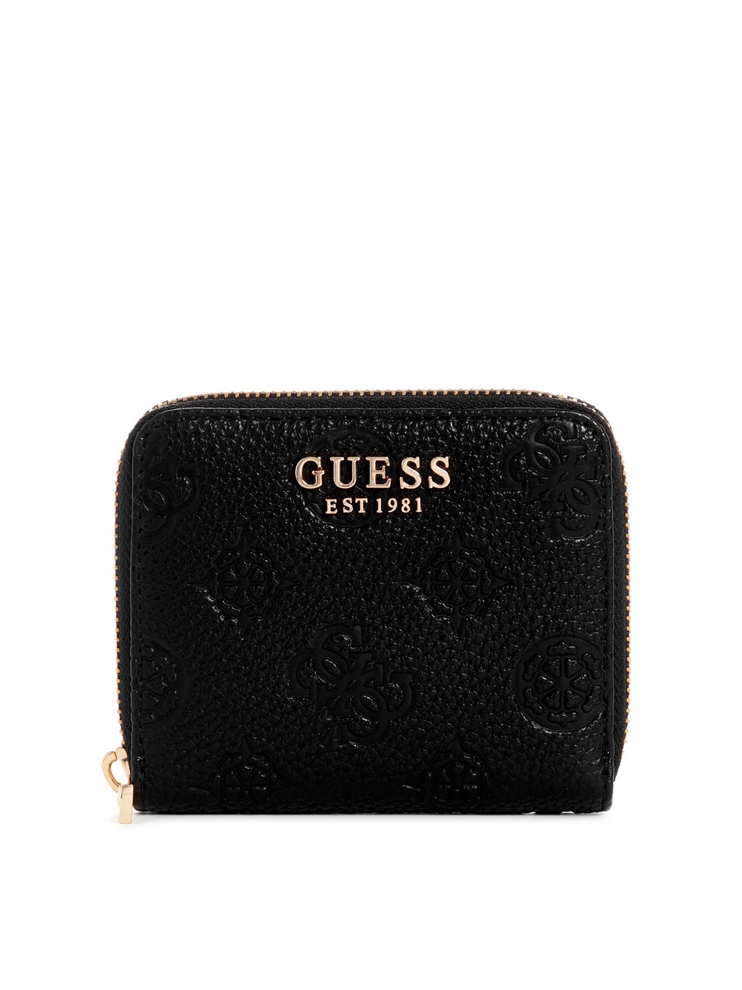 

GUESS Women Textured PU Zip Around Wallet, Black