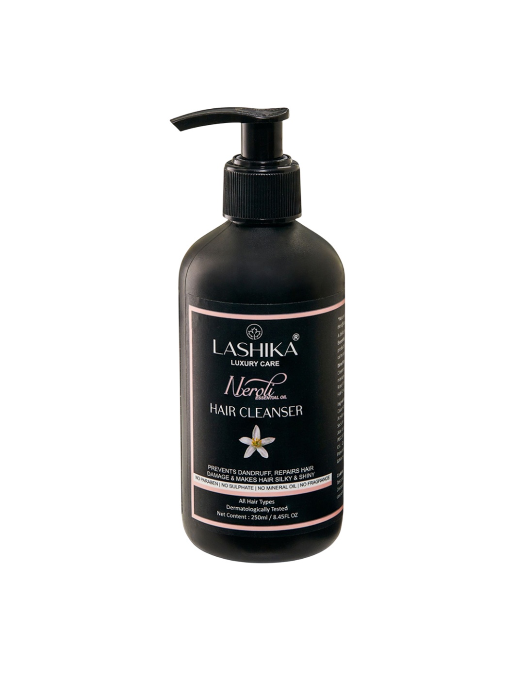 

LASHIKA Neroli Hair Cleanser With Aloevera Prevents Dandruff - 250 ml, Black