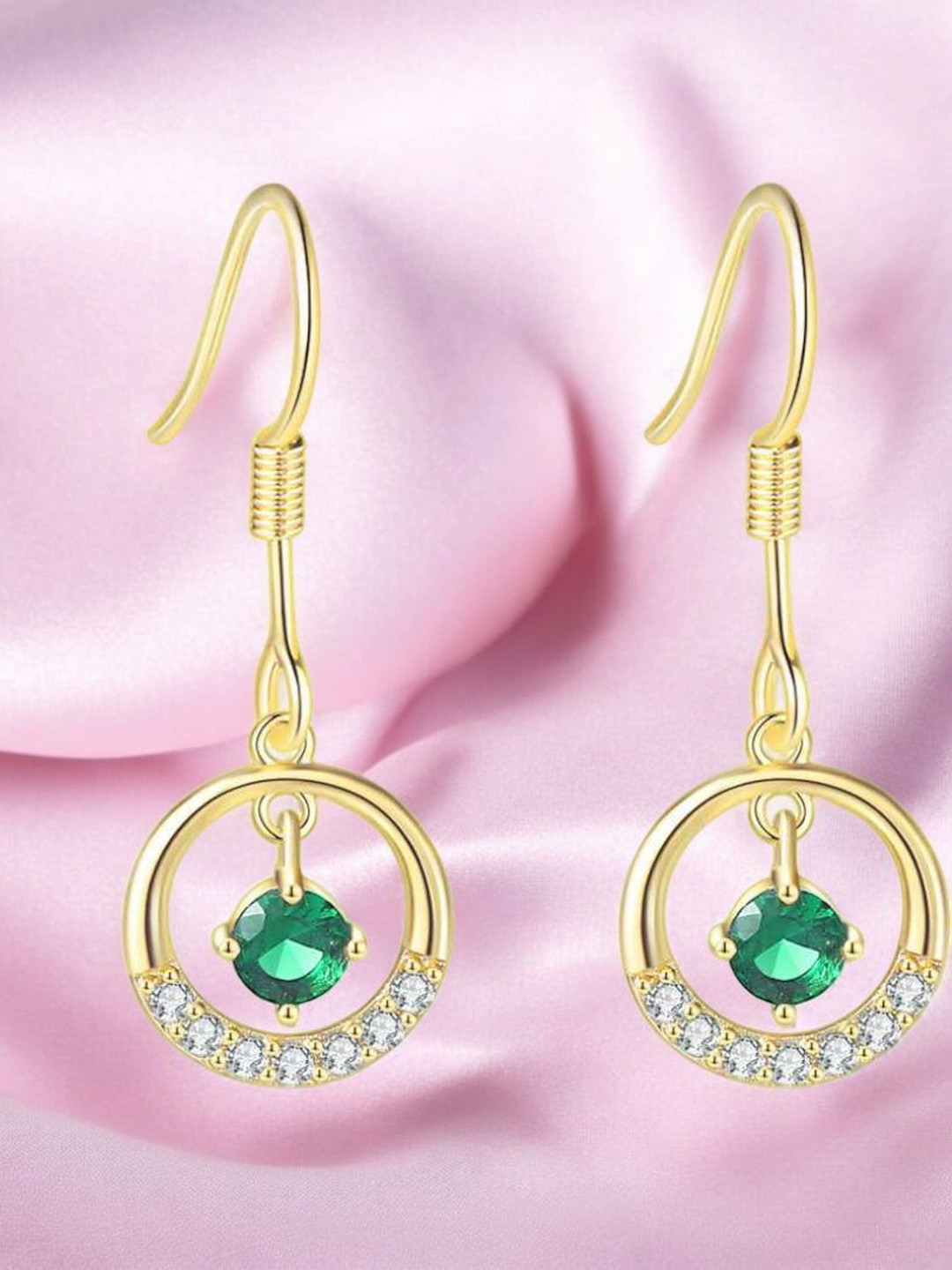 

Nilu's Collection Gold-Plated Contemporary Drop Earrings
