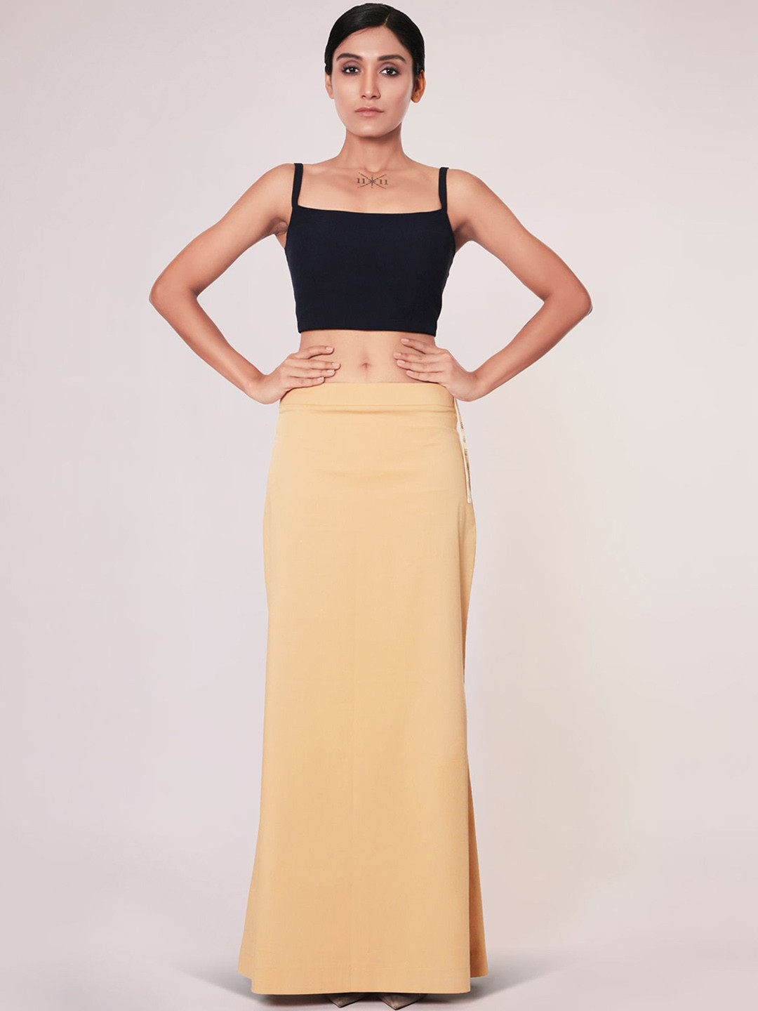 

I AM BY DOLLY JAIN D'coat Simple Petticoat Saree Shapewear, Beige