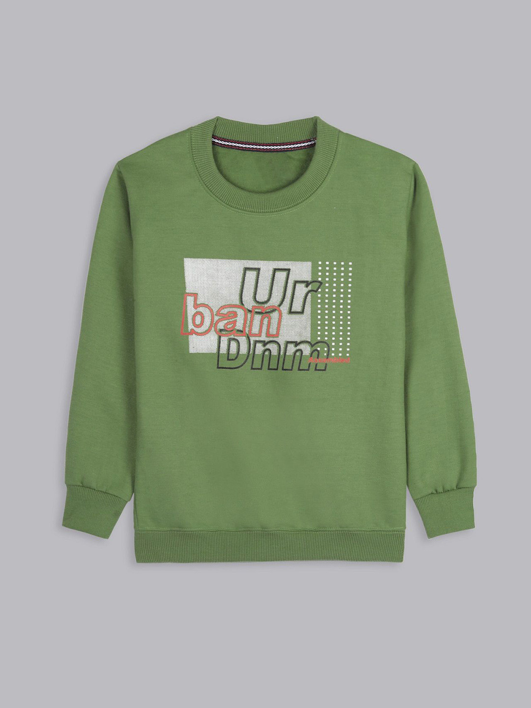 

BAESD Boys Typography Printed Sweatshirt, Green