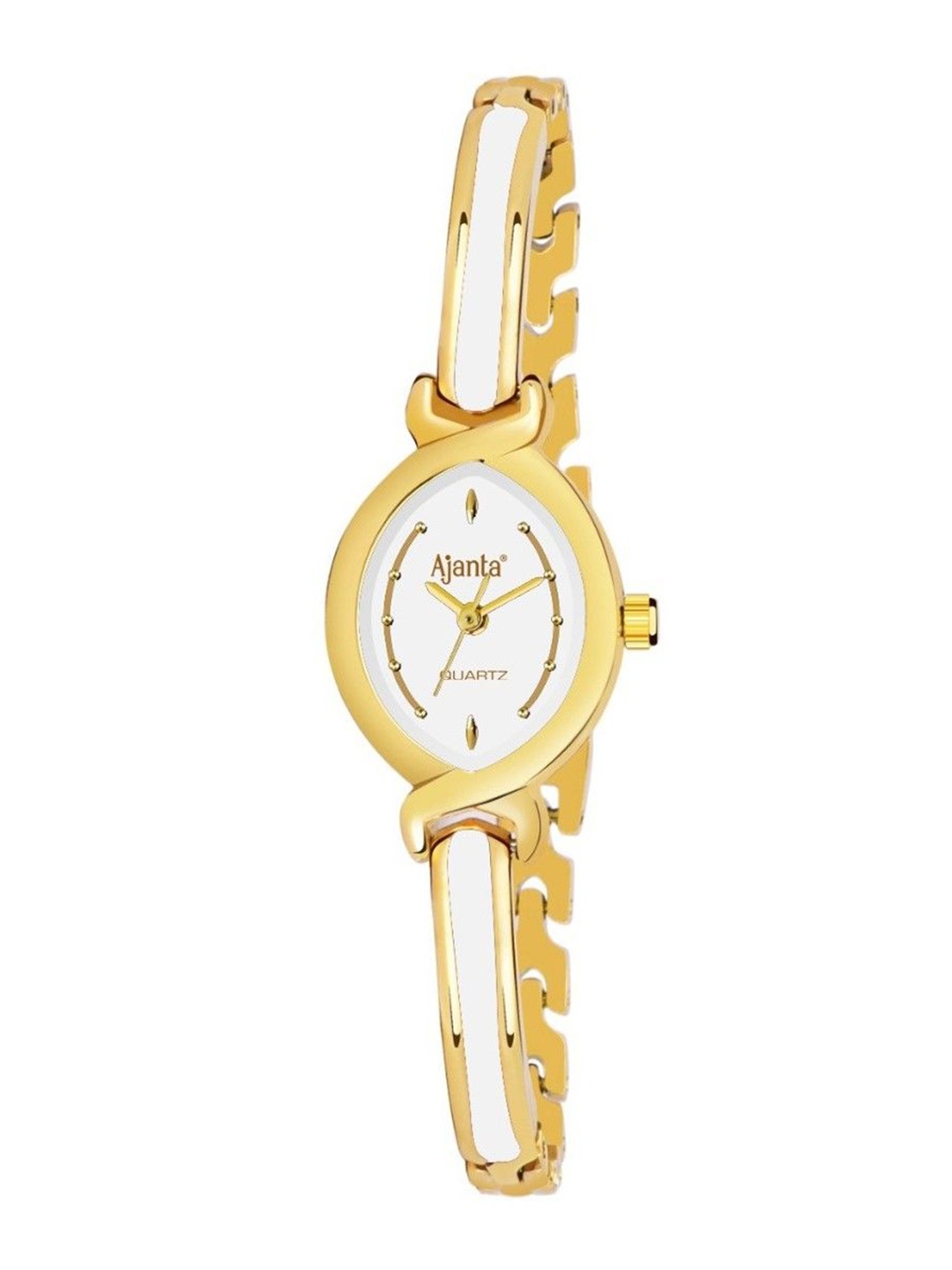 

Ajanta Quartz Women Patterned Dial & Bracelet Style Straps Analogue Watch AWC401MRL -01, White