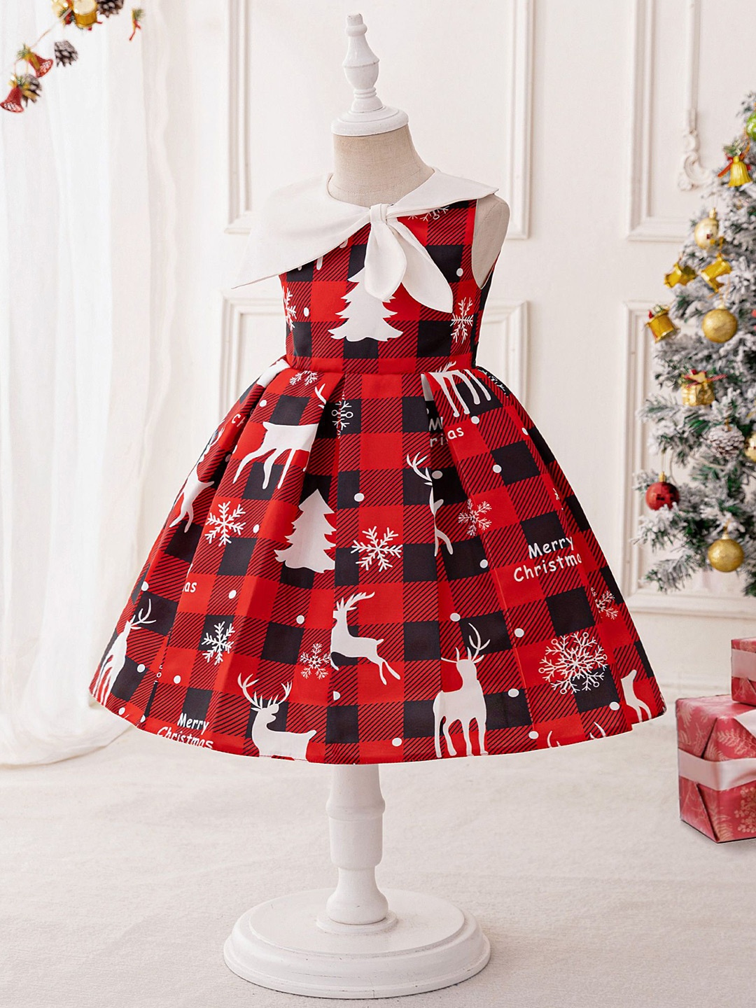 

StyleCast x Revolte Girls Print A-Line Dress, Red
