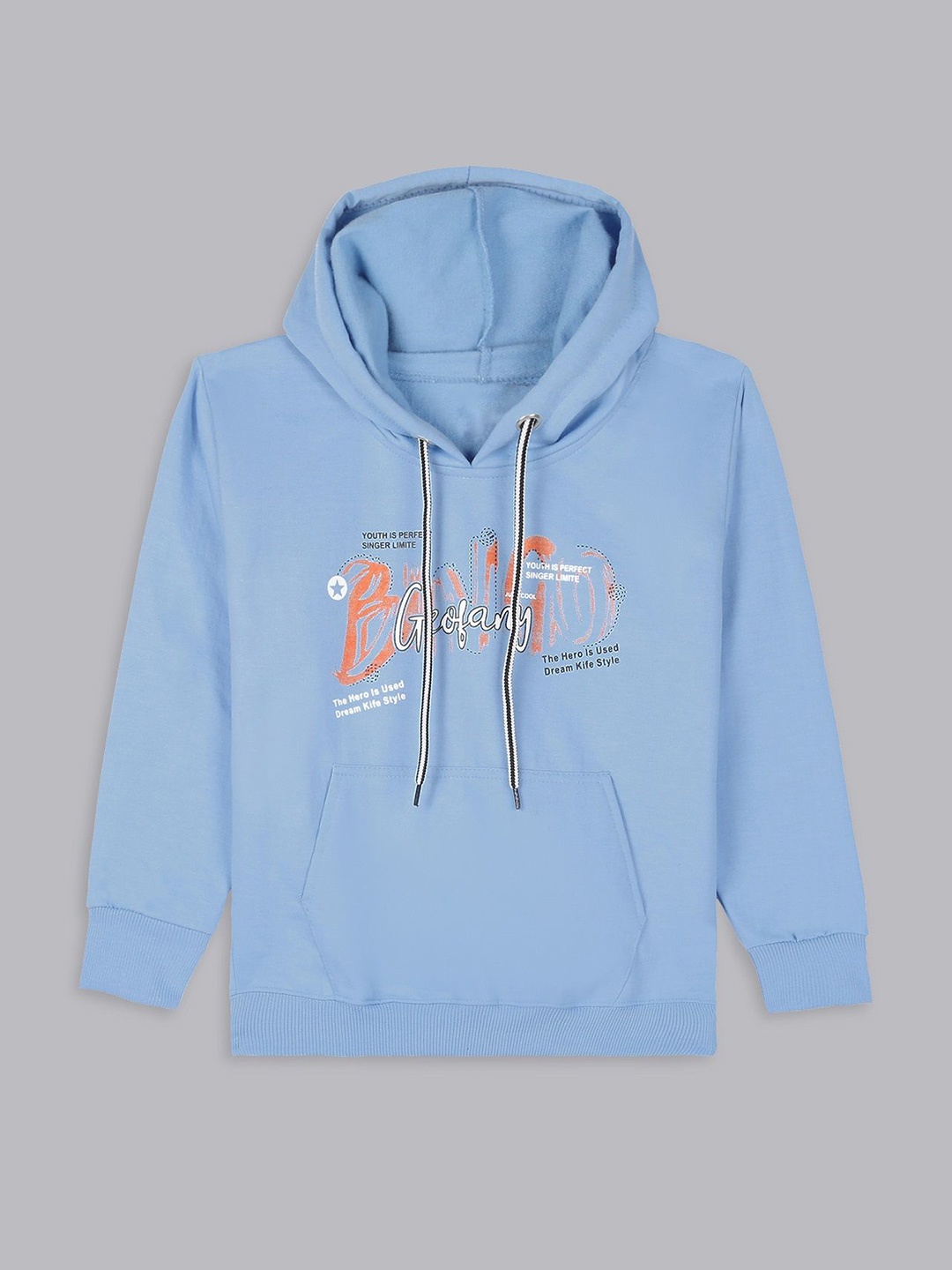 

BAESD Boys Typography Printed Sweatshirt, Blue