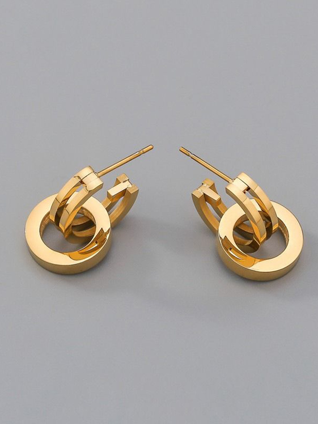 

MYKI Gold Plated Contemporary Hoop Earrings
