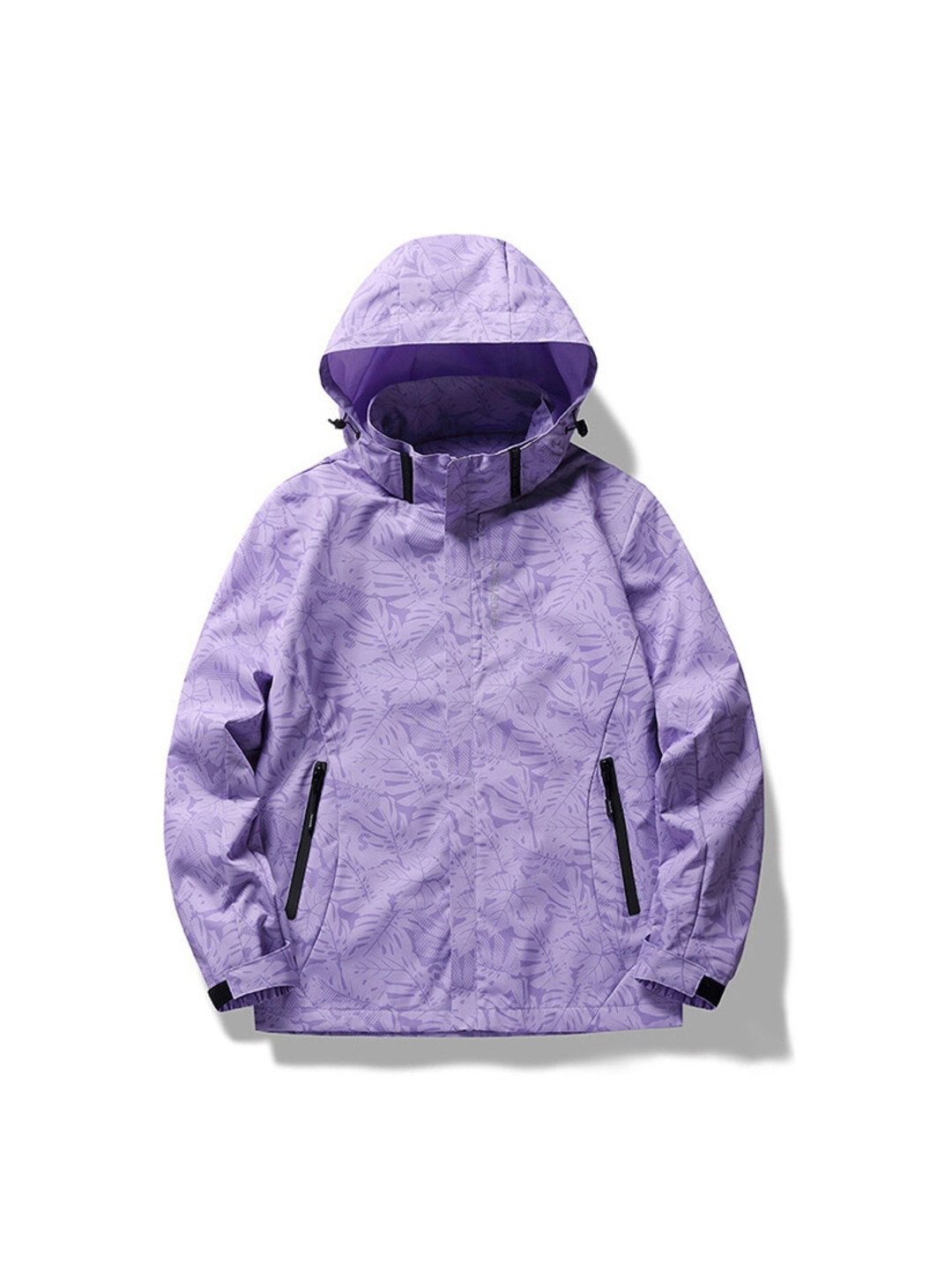 

HERE&NOW Men Hooded Floral Printed Casual Bomber Jacket, Purple