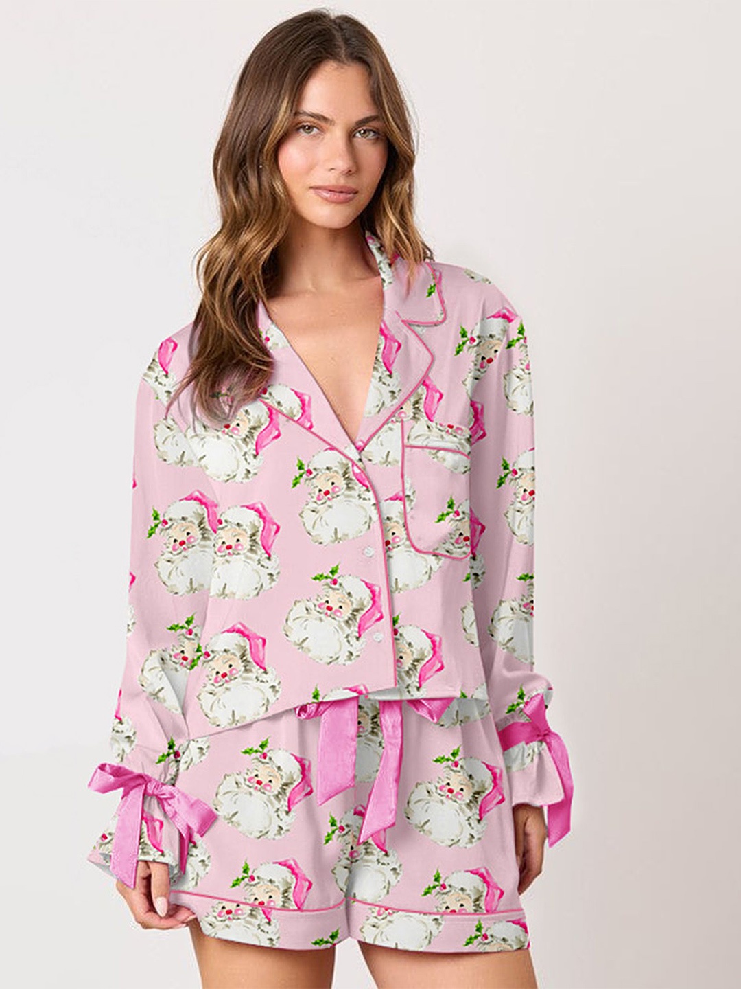 

LULU & SKY Women Printed Night suit, Pink
