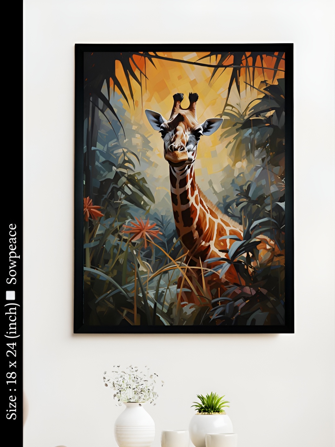 

SOWPEACE Green & Yellow 1 Piece Canvas Birds and Animals Wall Paintings