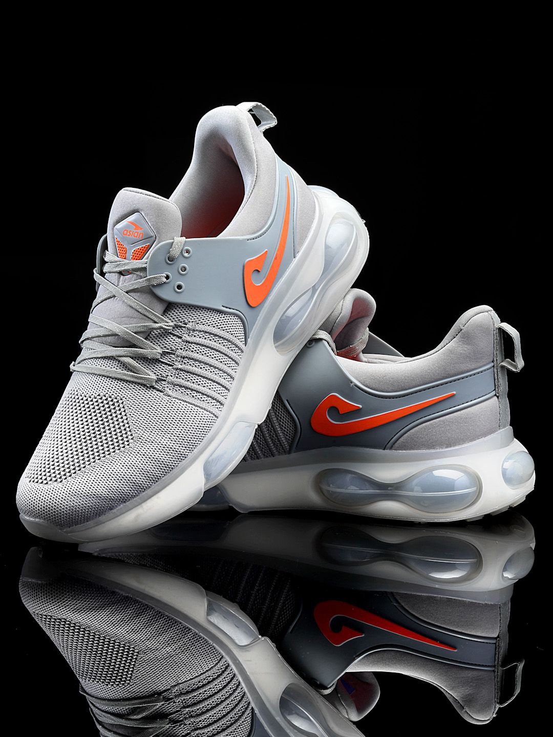 

ASIAN Men Mesh Running Non-Marking Sports Shoes, Grey