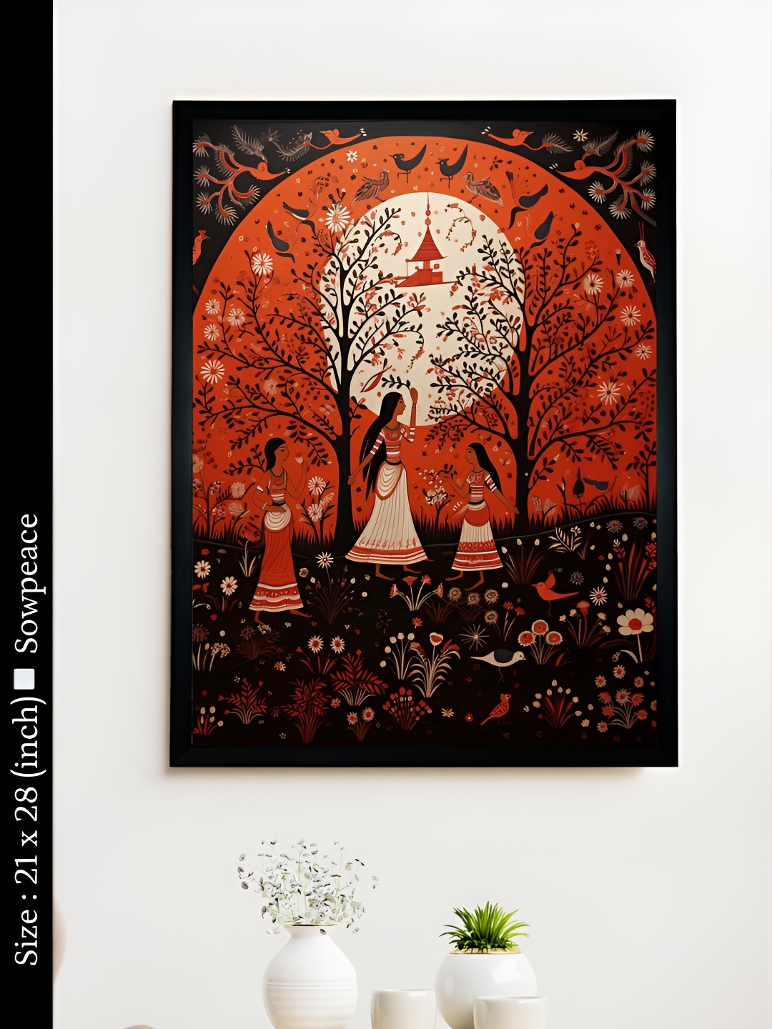 

SOWPEACE Black & Orange 1 Piece Canvas Other Wall Photographs