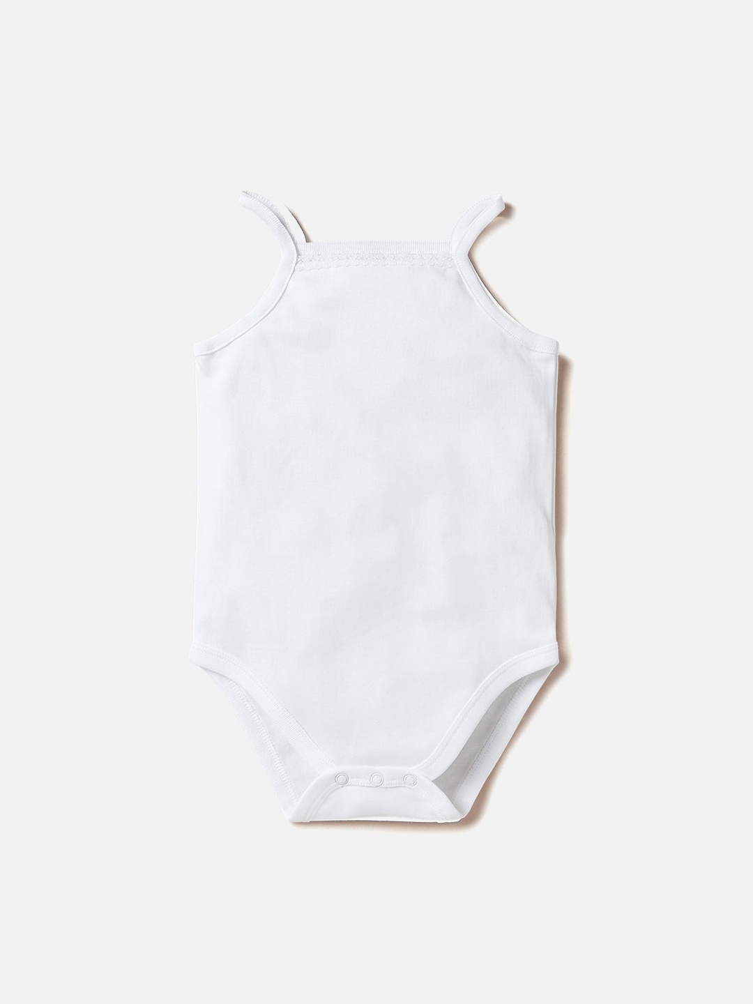 

Giggles by Babyshop Infants Girls Cotton Bodysuit, White