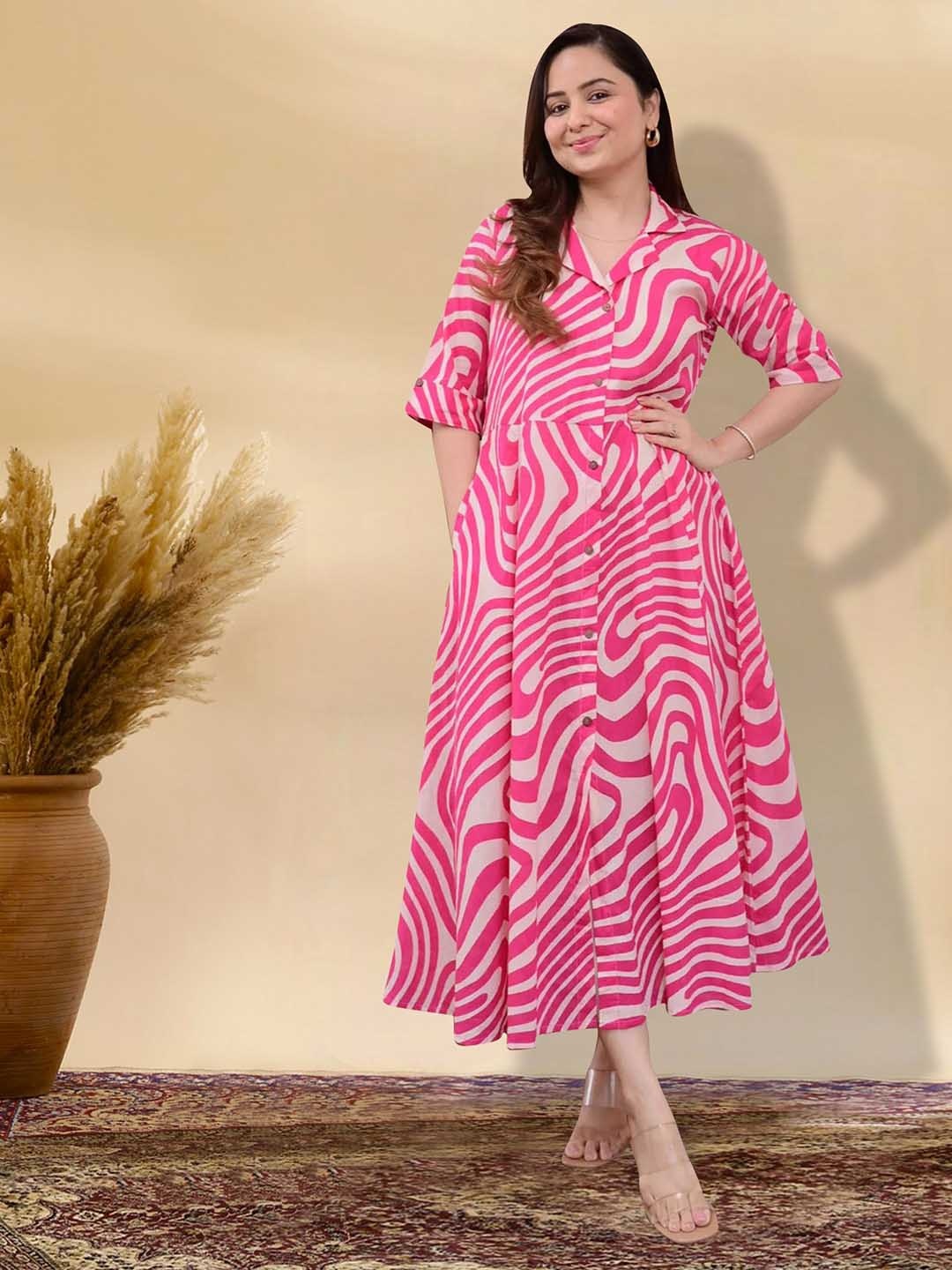 

BAESD Print Applique Fit & Flare Dress, Multi