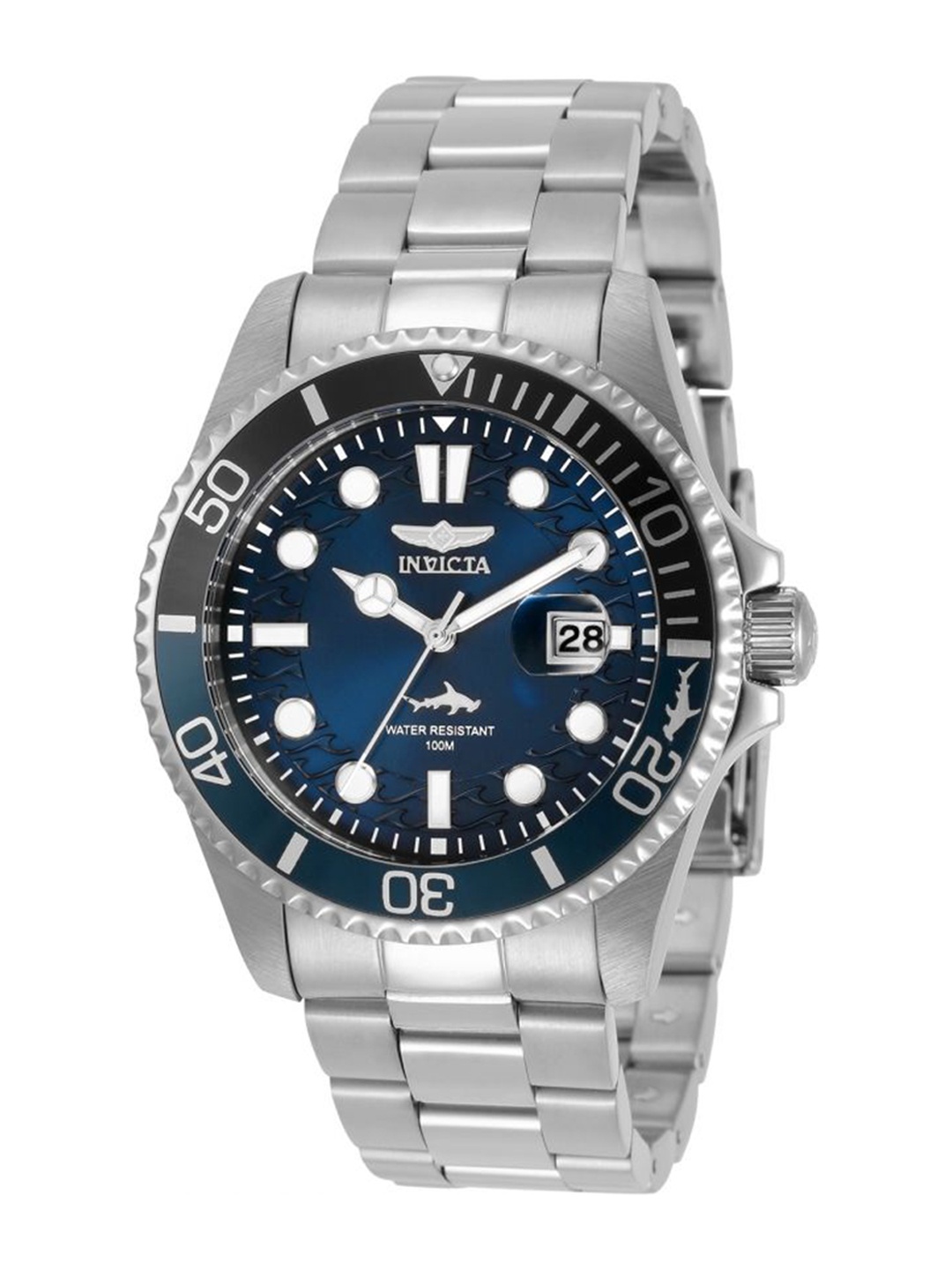 

Invicta Men Dial & Stainless Steel Bracelet Style Straps Analogue Watch 30807, Blue