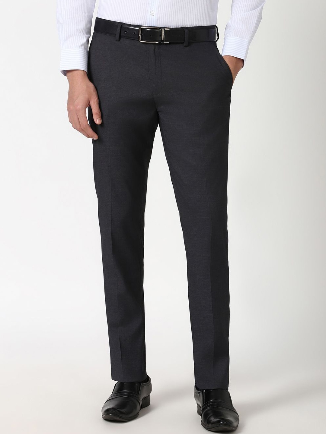 

Peter England Elite Men Slim Fit Trousers, Charcoal