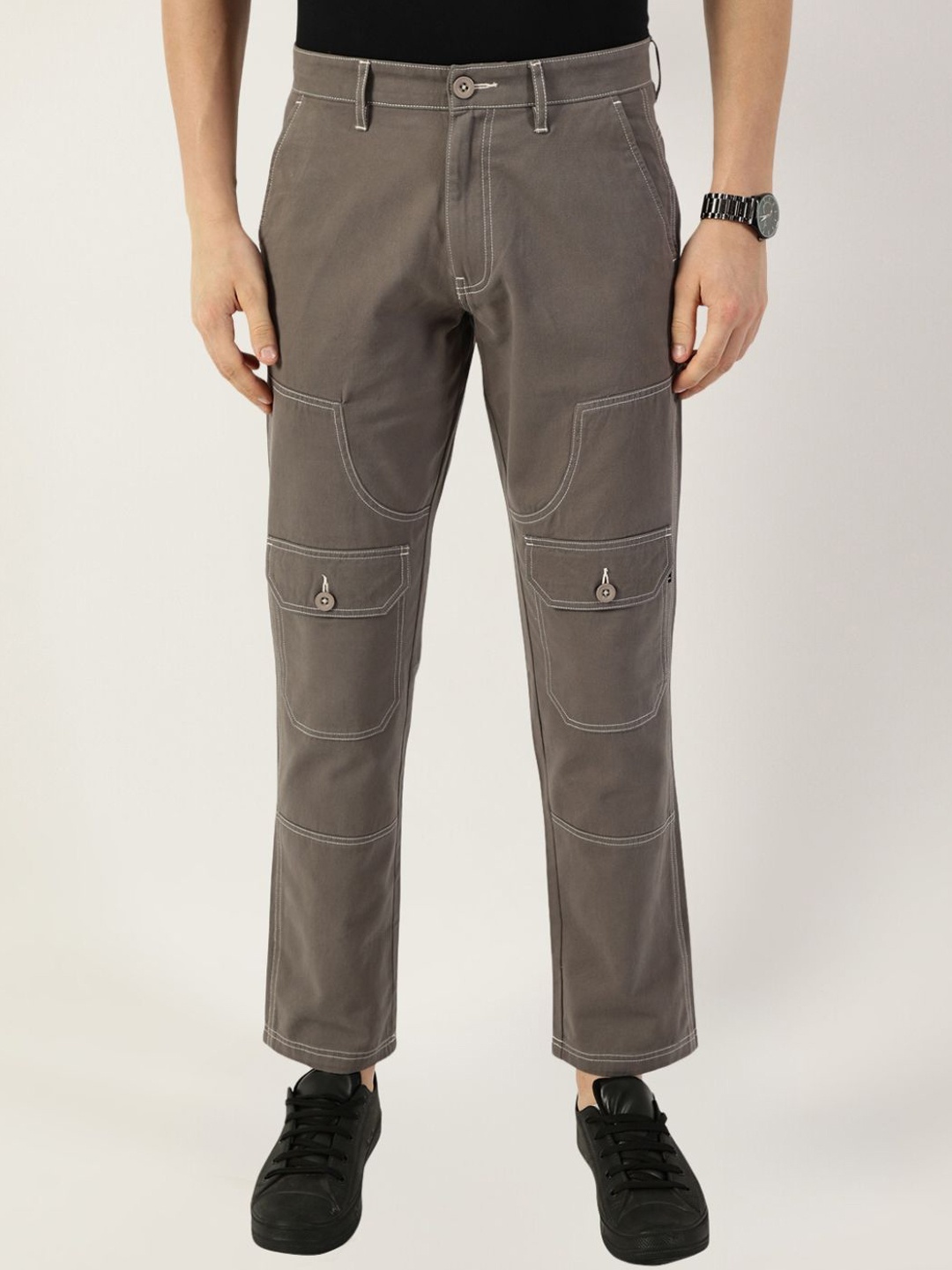 

Thomas Scott Men Smart Regular Fit Trousers, Grey