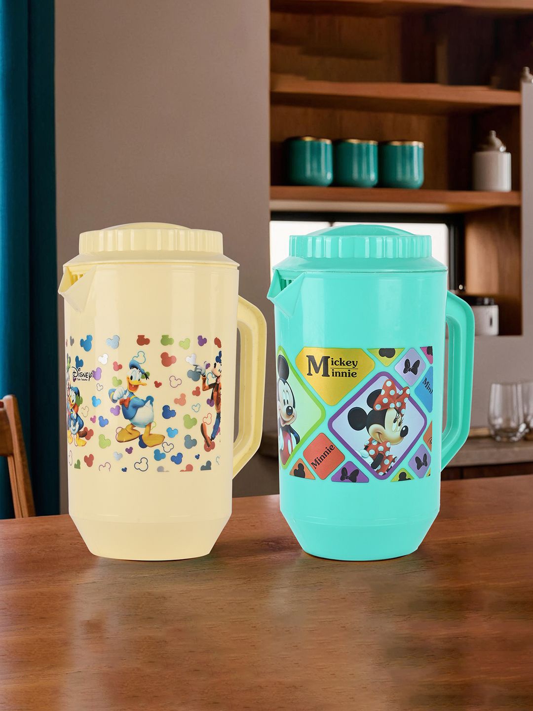 

Kuber Industries Cream-Coloured 2 Pieces Printed Water Jugs-2L