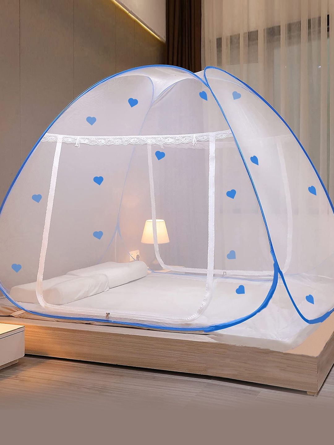 

Evafly Blue & White King Size Tent Mosquito Net