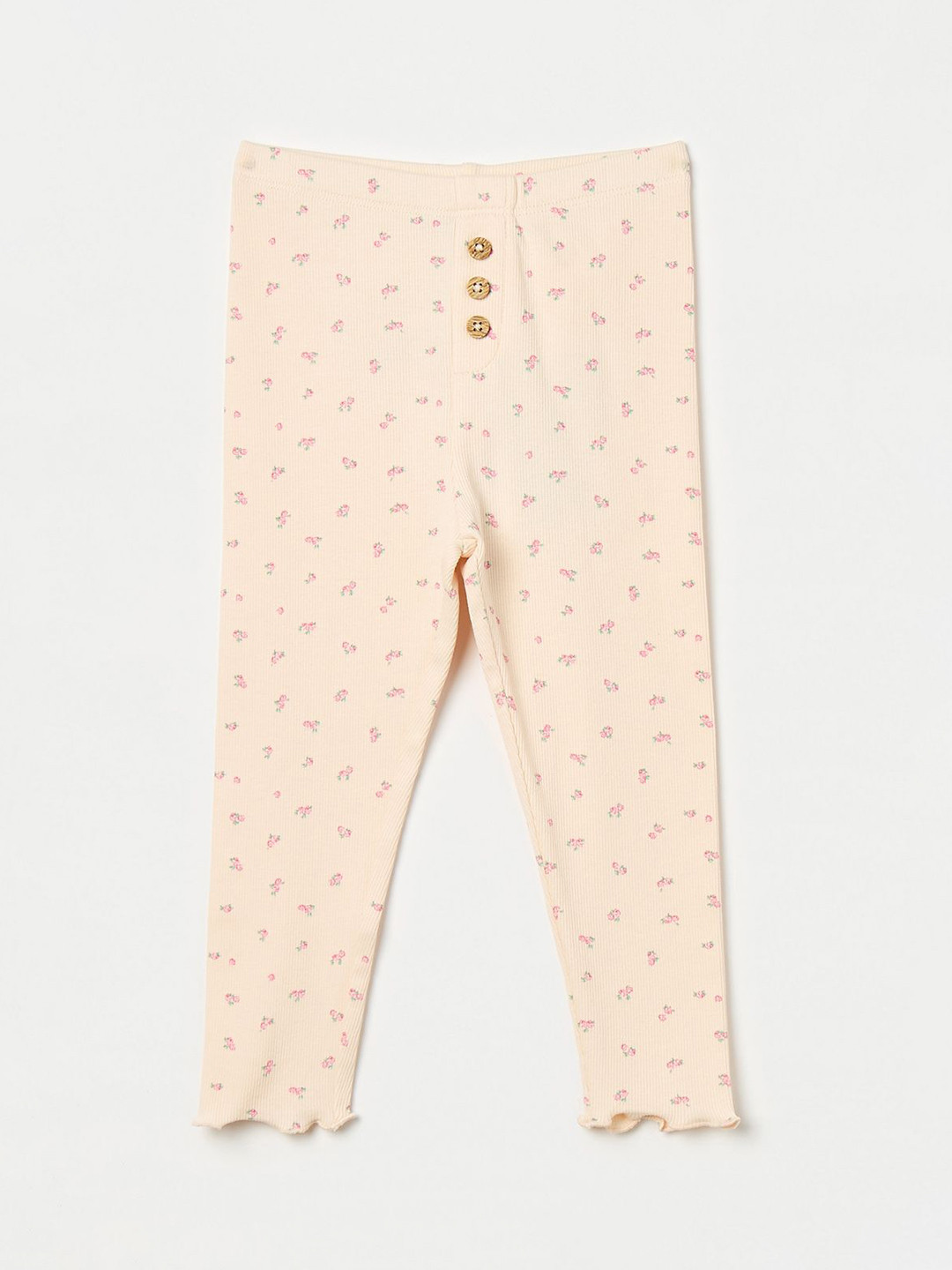 

Juniors by Babyshop Infant Girls Cotton Floral Printed Leggings, Cream