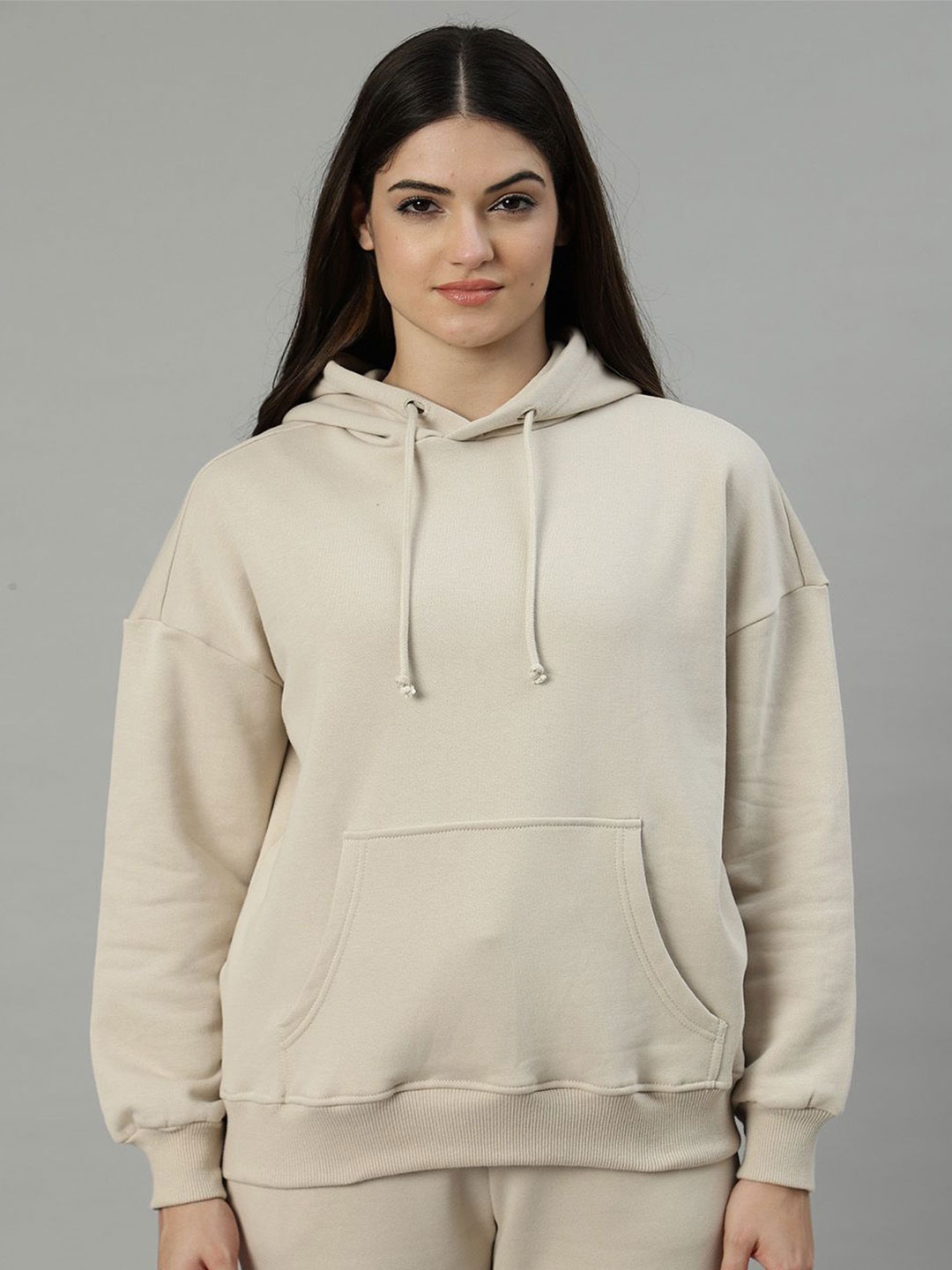 

UnaOne Women Hooded Sweatshirt, Beige