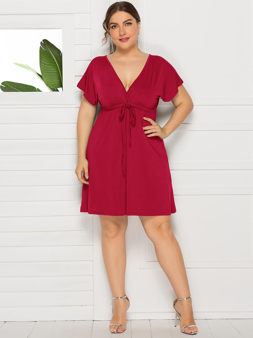 

StyleCast Curve Women Fit & Flare Dress, Red