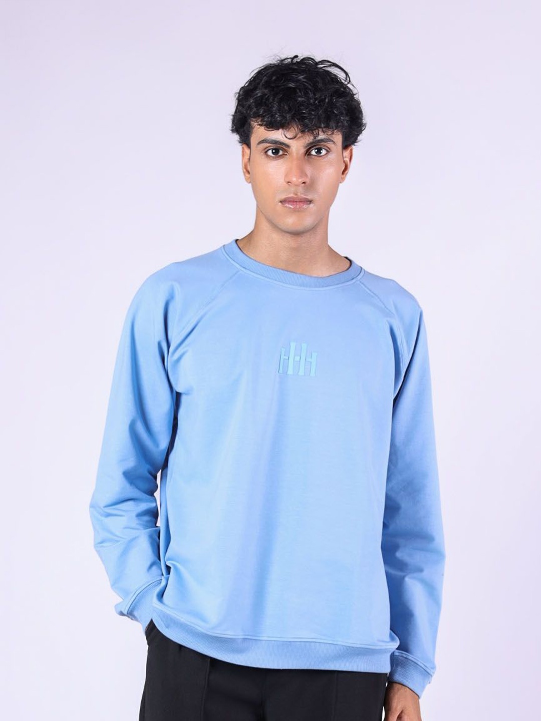 

HOP HEAD Men Round Neck Cotton Sweatshirt, Blue