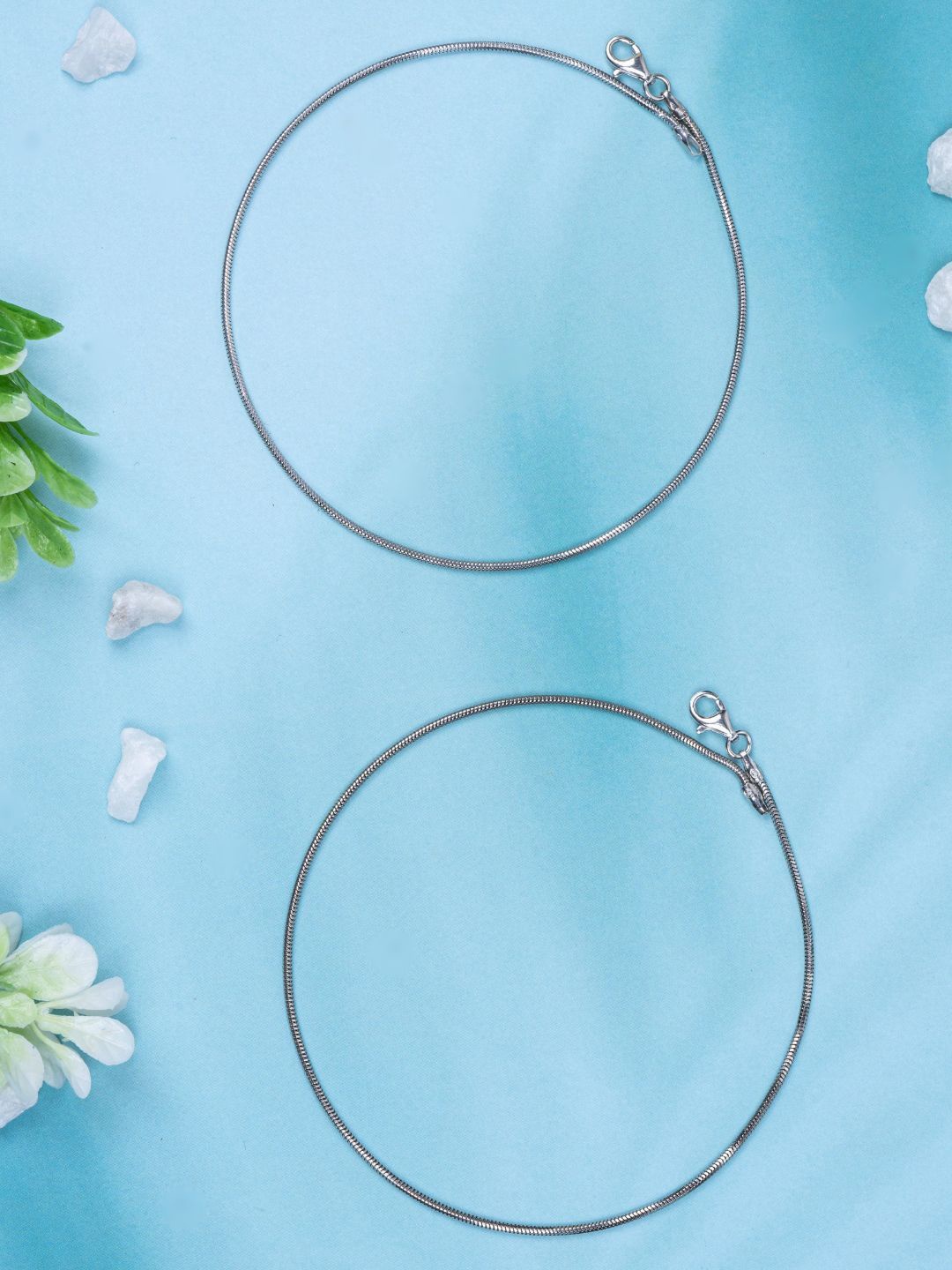 

GLYTERS Silver Plated Anklet