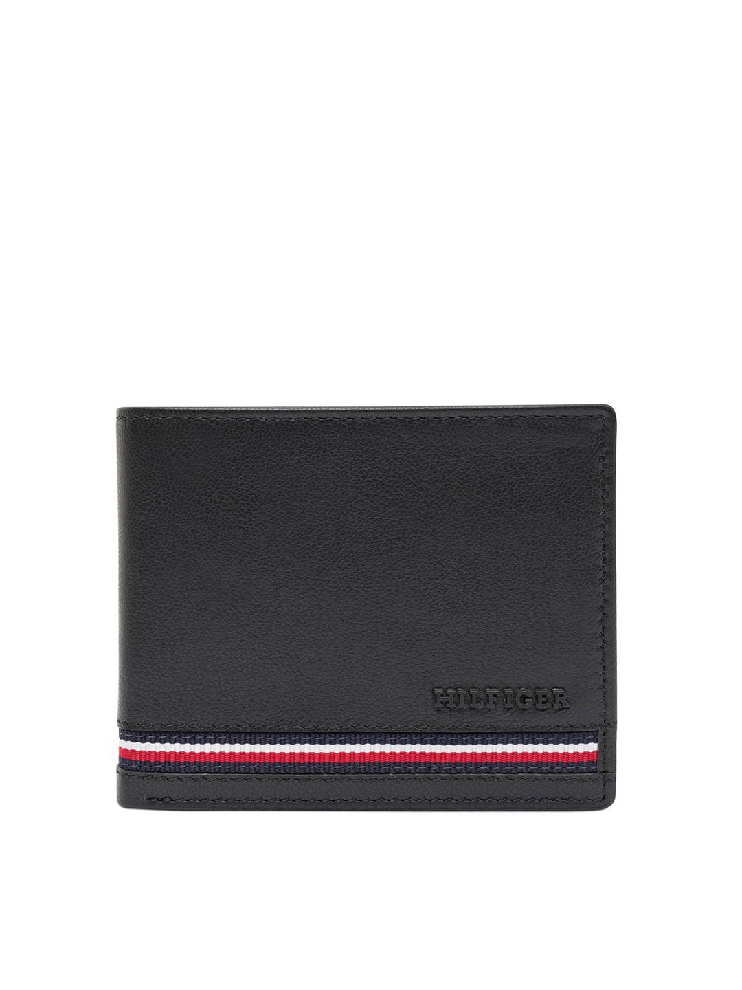 

Tommy Hilfiger Men Leather Two Fold Wallet, Black