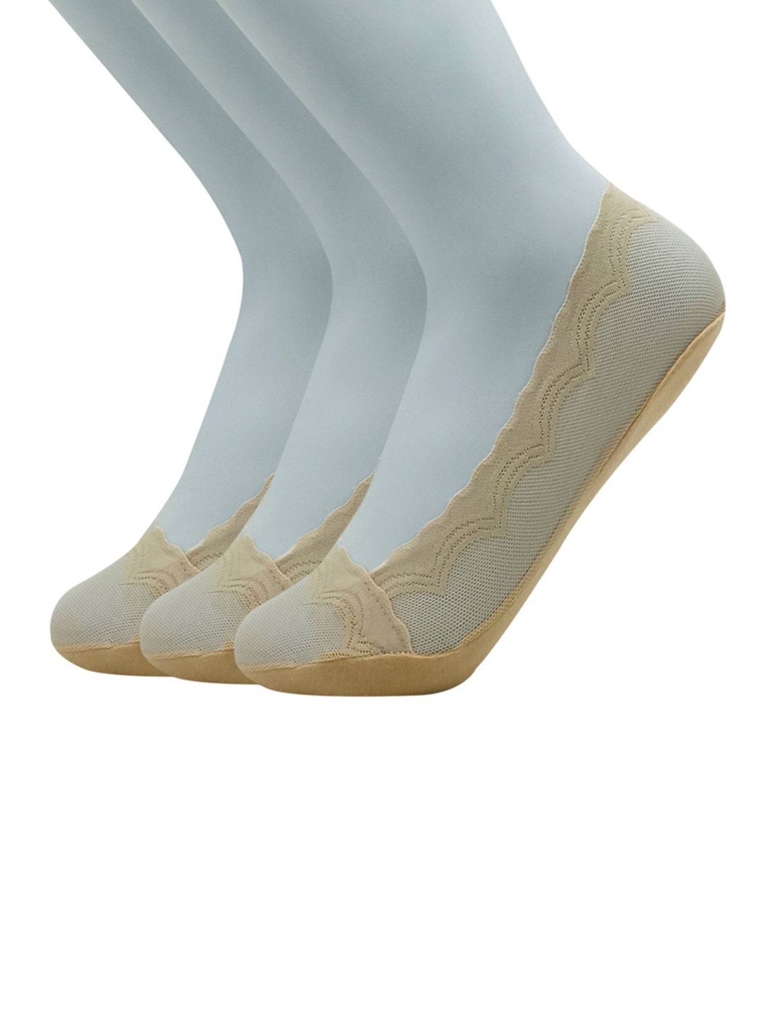 

Van Heusen Women Pack Of 3 Patterned Shoe Liners, Cream