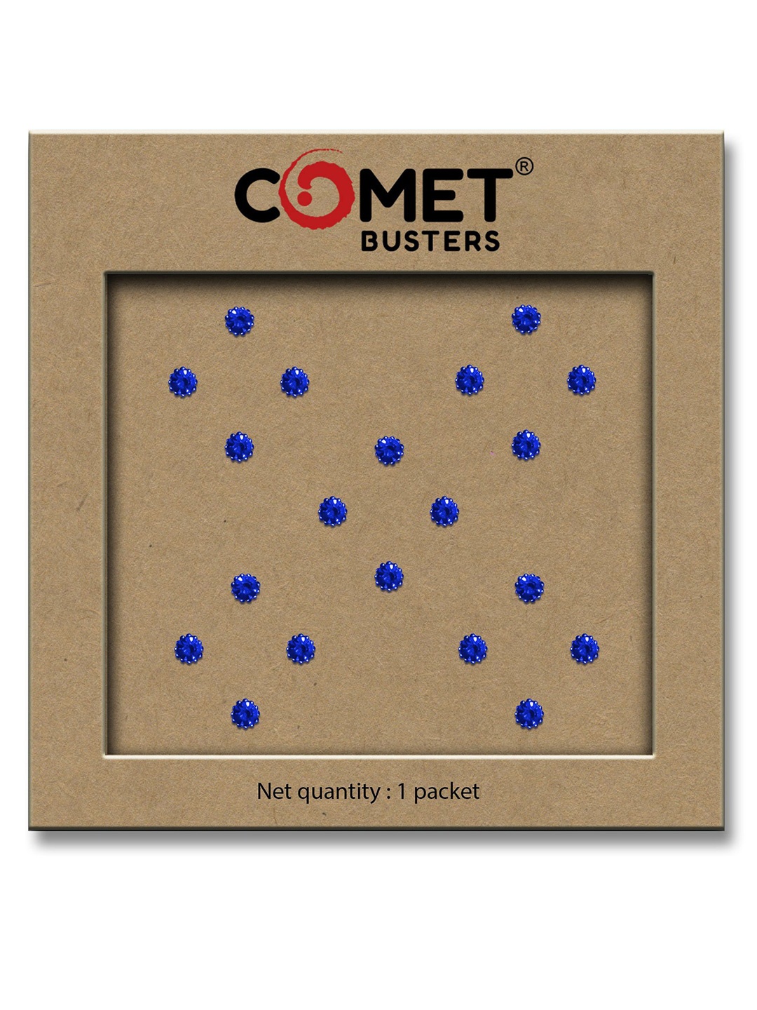

Comet Busters Beautiful Traditional Circular Bindi - Blue