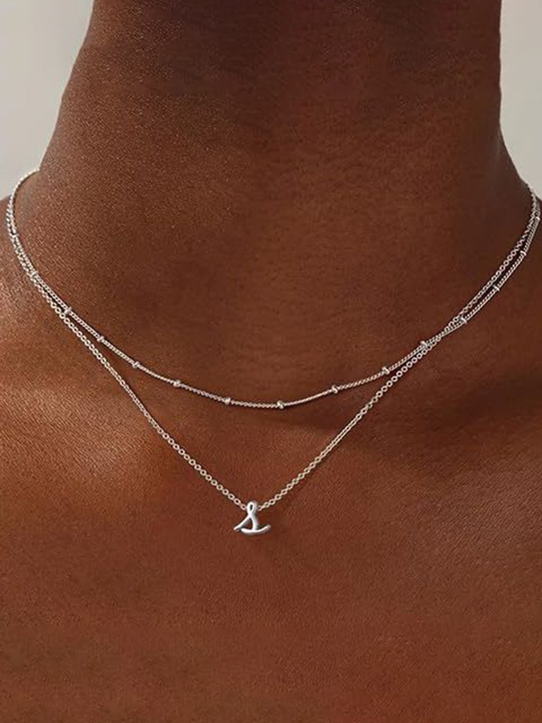 

StyleCast x Revolte Brass Silver-Plated Stainless Steel Layered Chains