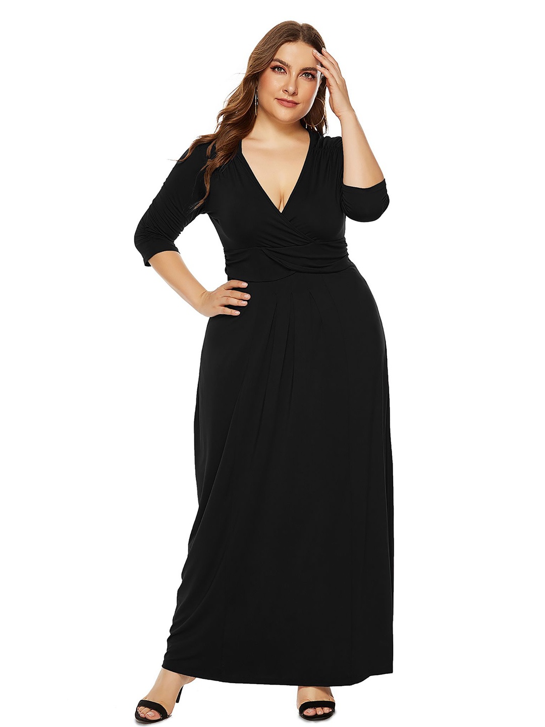 

StyleCast Curve Women Fit & Flare Midi Dress, Black