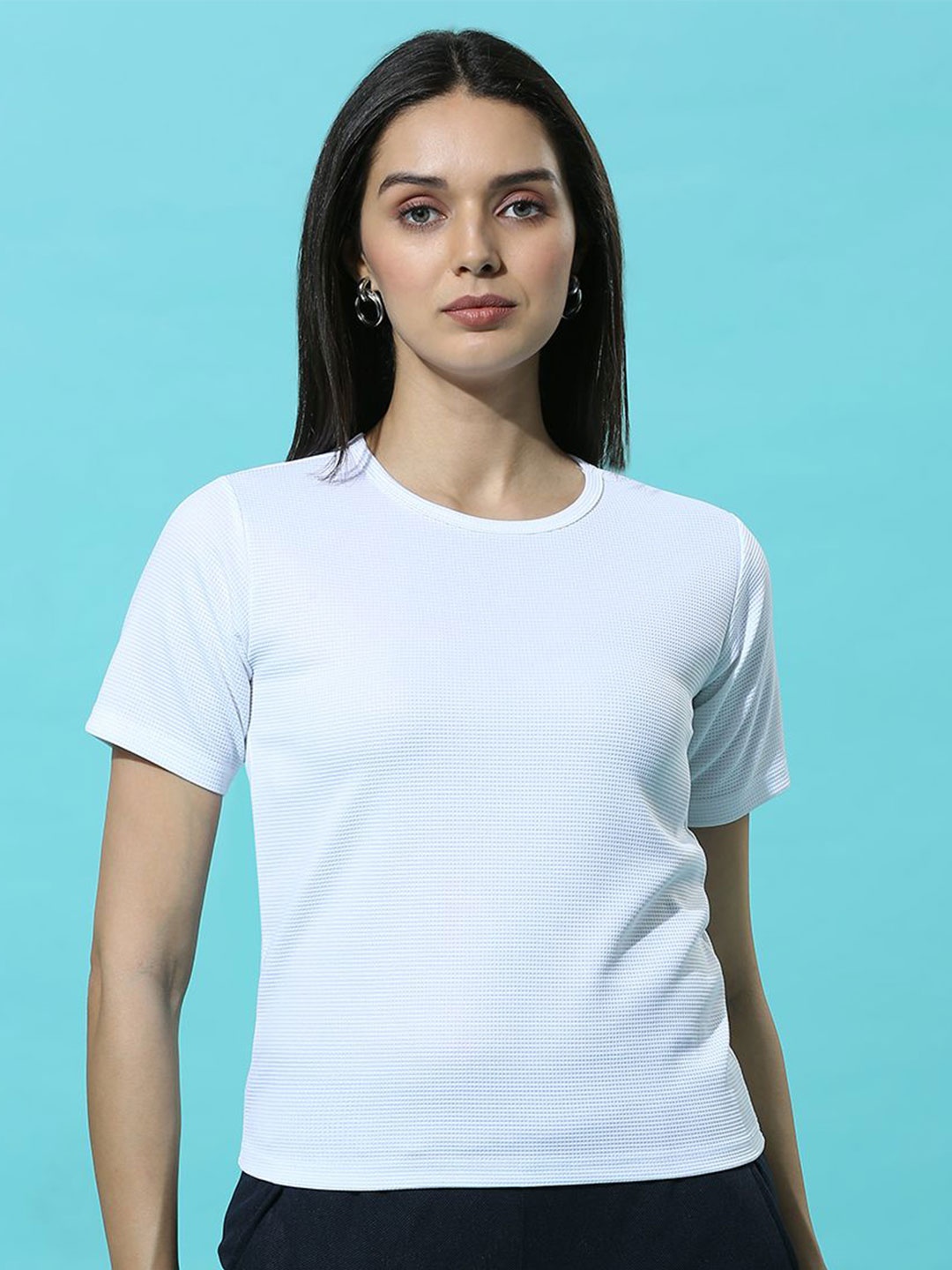 

HERE&NOW Women Solid Top, White