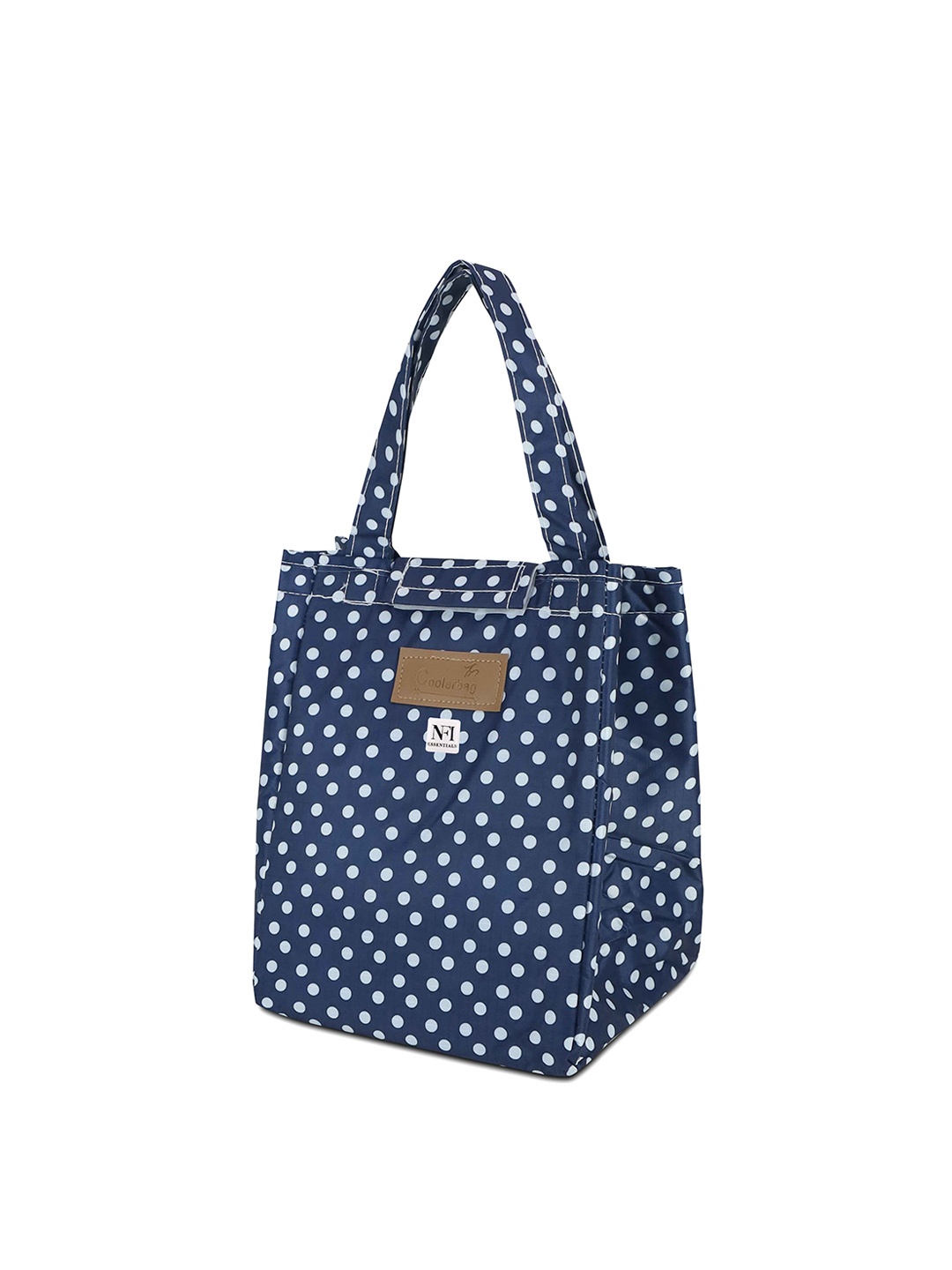 

NFI essentials Unisex Geometric Printed Insulated Lunch bags Travel Accessory, Navy blue