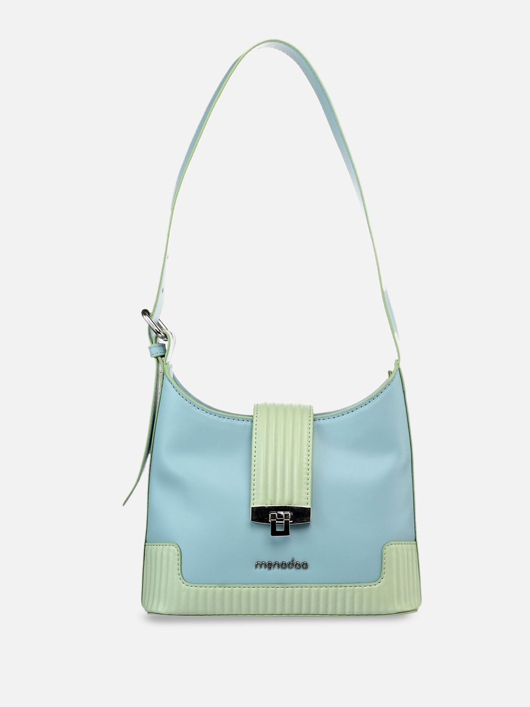 

Monadaa Women Solid Half Moon Sling Bag, Blue