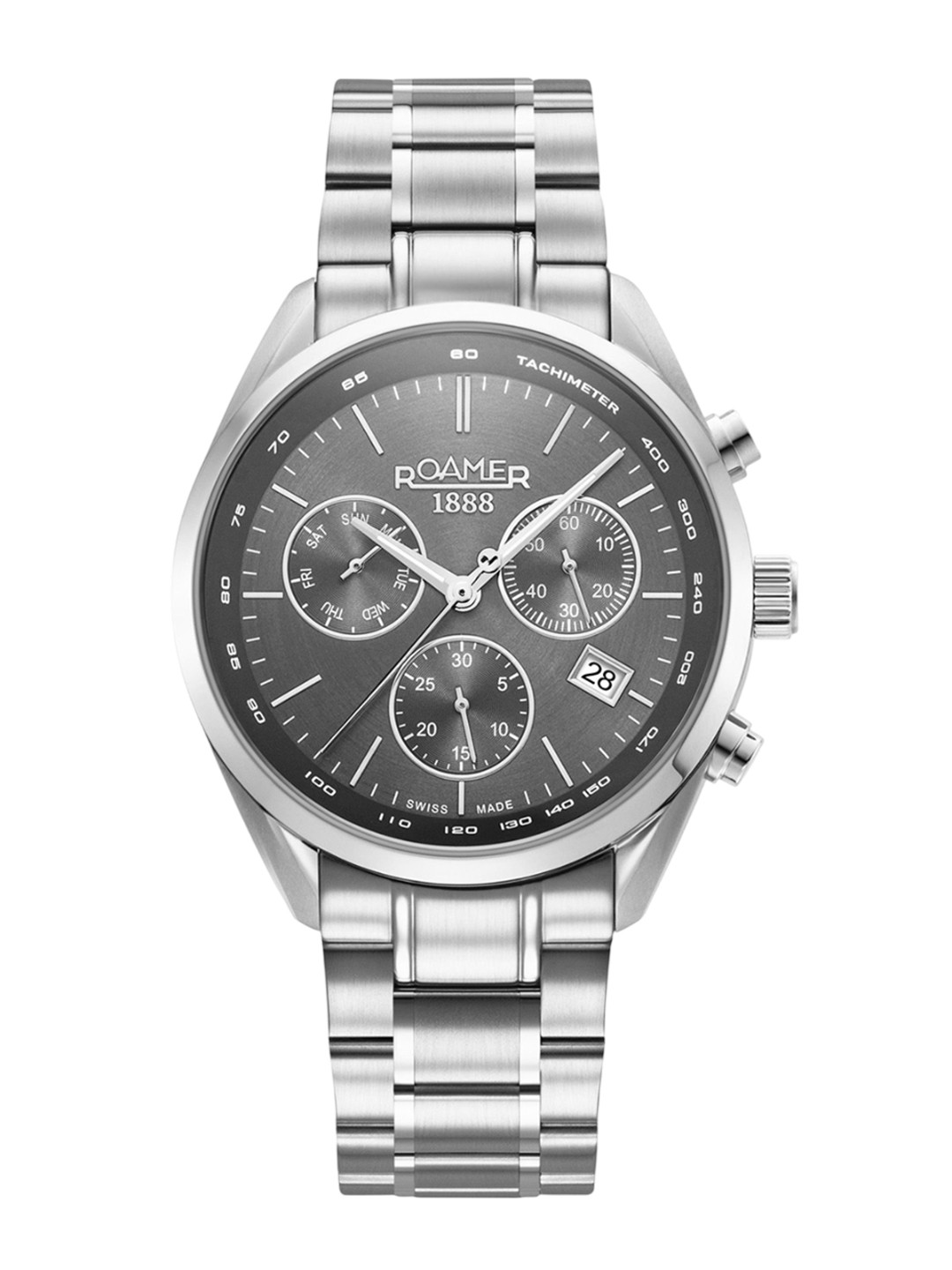 

ROAMER Men Bracelet Style Straps Analogue Chronograph Watch 993819 41 85 20, Black