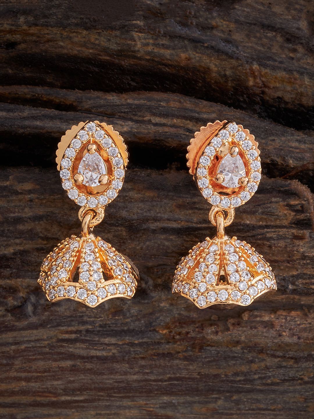 

Kushal's Fashion Jewellery Dome Shaped Jhumkas Earrings, White