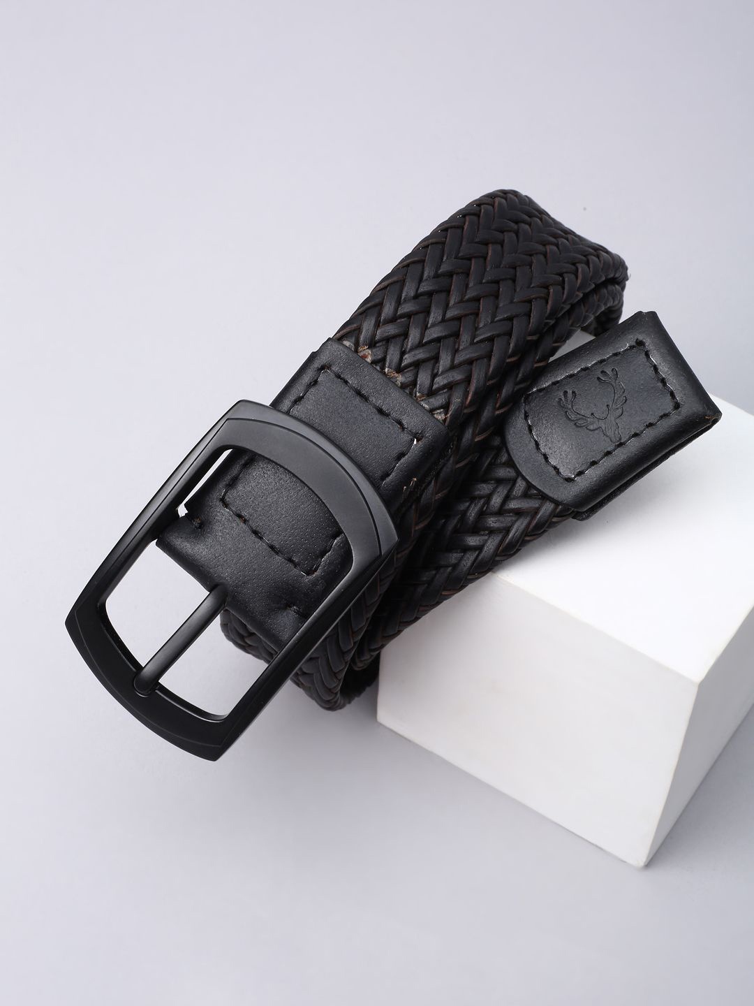 

Allen Solly Men Textured Leather Belt, Black