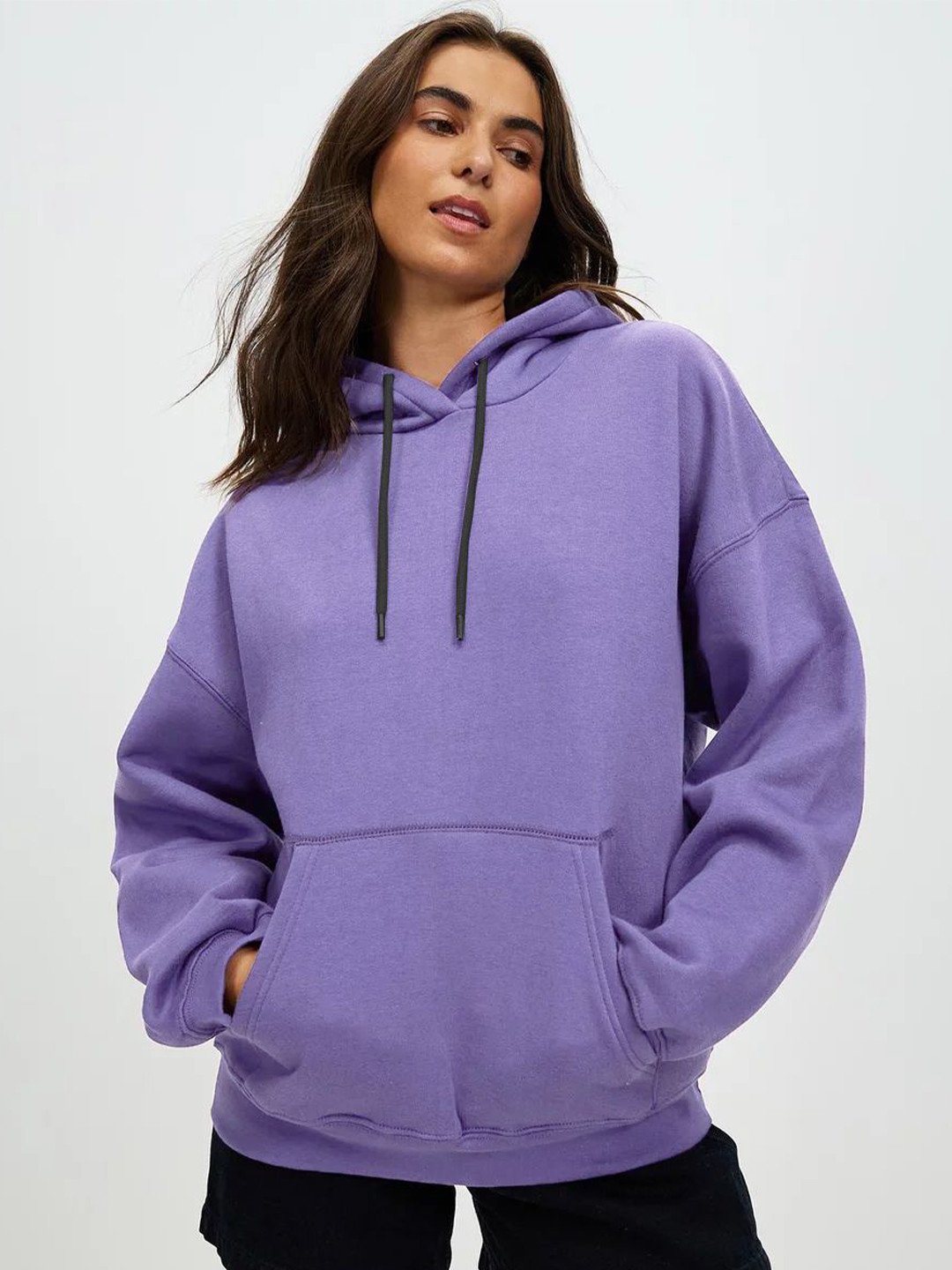 

CLAFOUTIS Women Hooded Long Sleeves Sweatshirt, Lavender