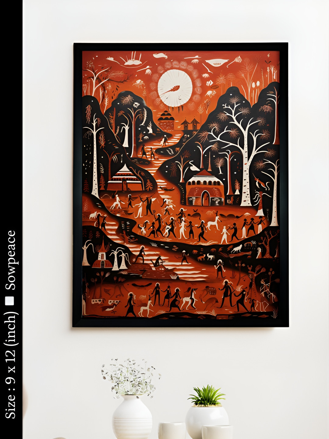 

SOWPEACE Red & Black 1 Piece Canvas Other Wall Paintings