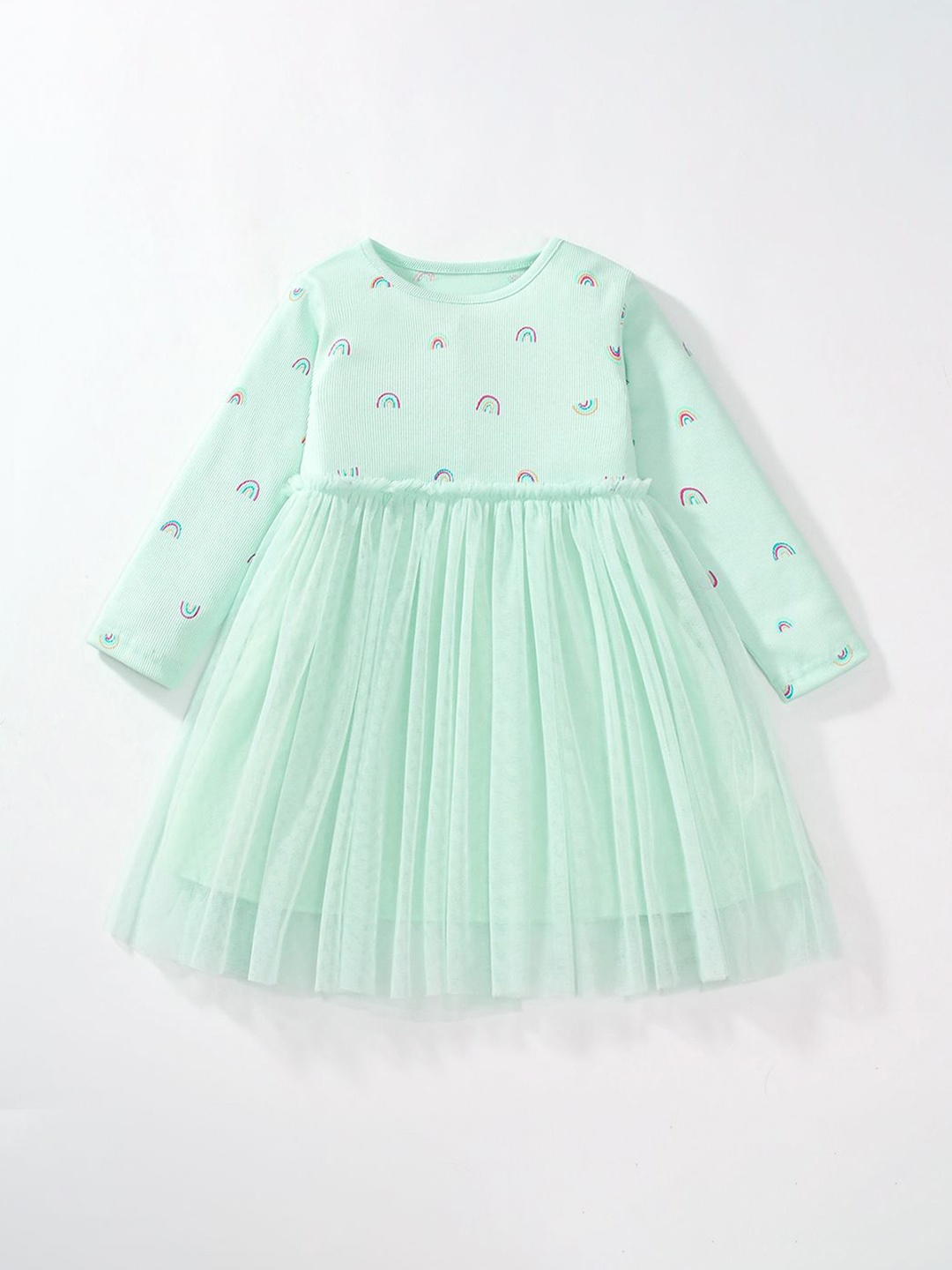 

JC SPARKLE Girls Printed Fit & Flare Dress, Green