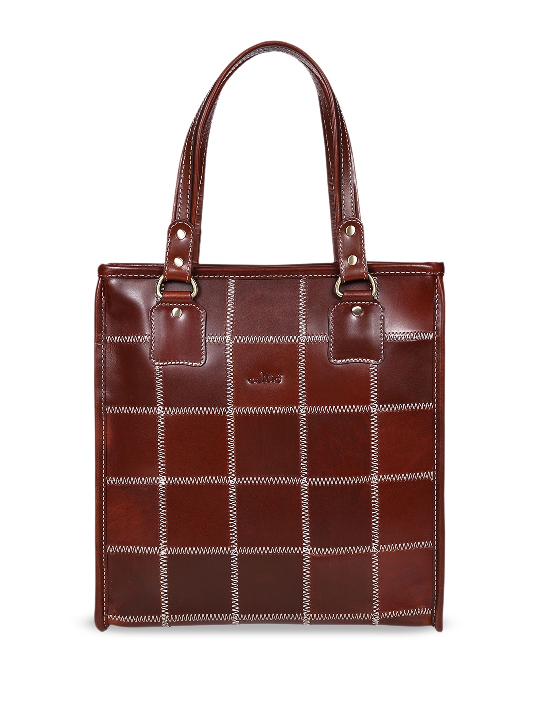 

Celtic Women Checked Leather Shoulder Bag, Brown