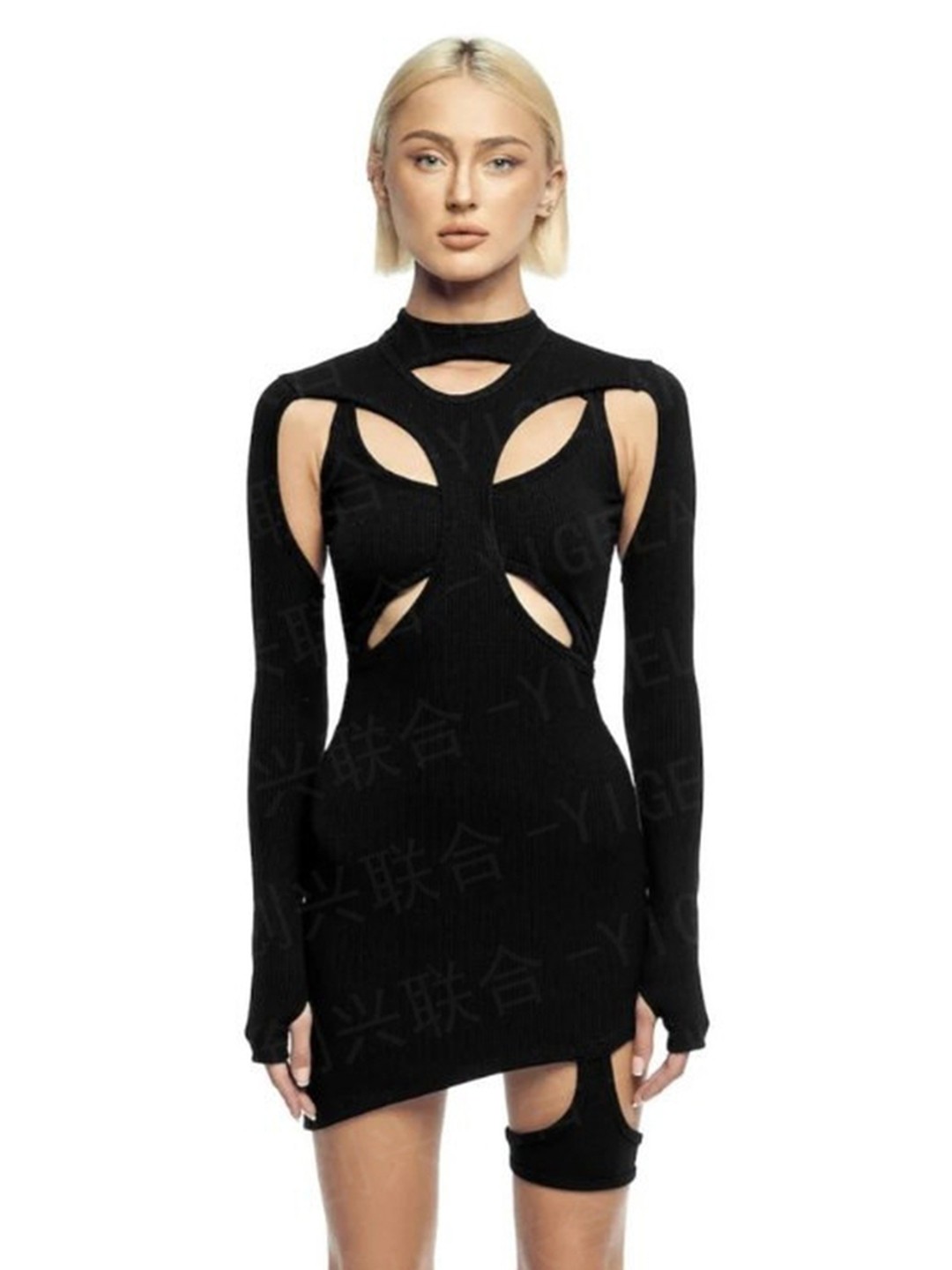 

LULU & SKY Bodycon Mini Dress, Black