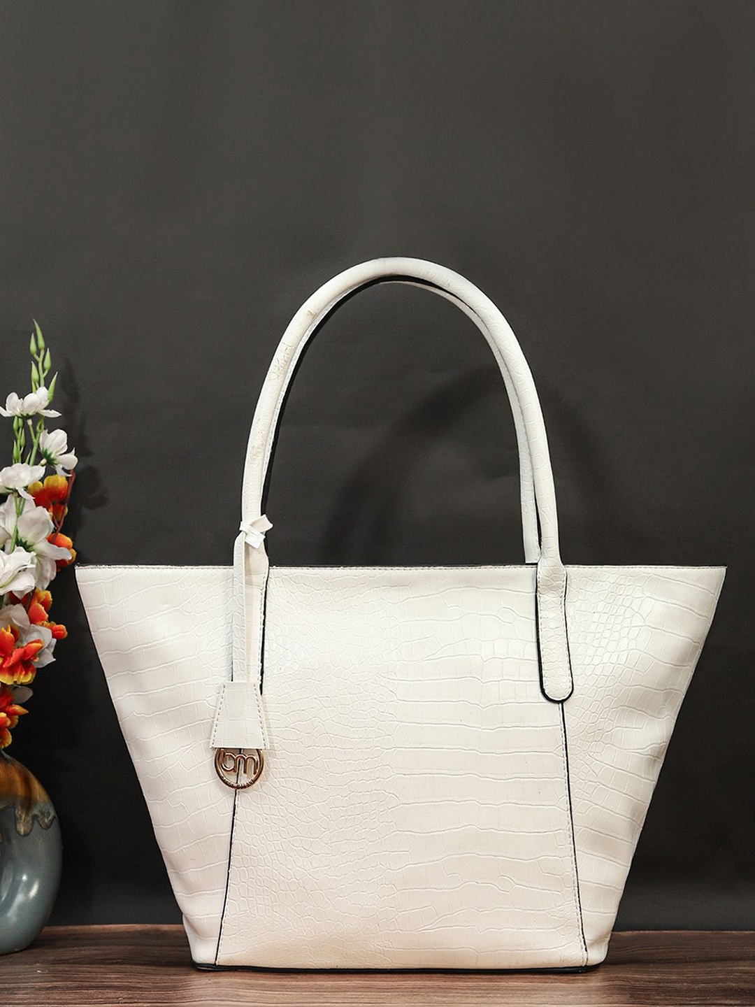 

Bagsy Malone Animal PU Half Moon Tote Bag, White
