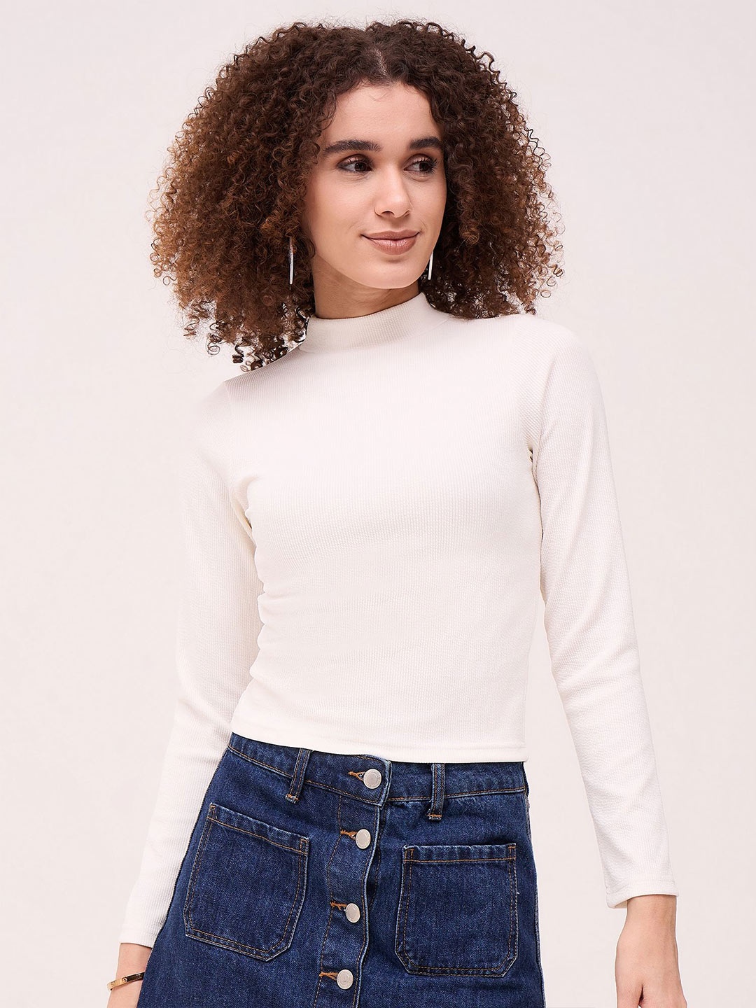 

Mayra Women Solid Top, White