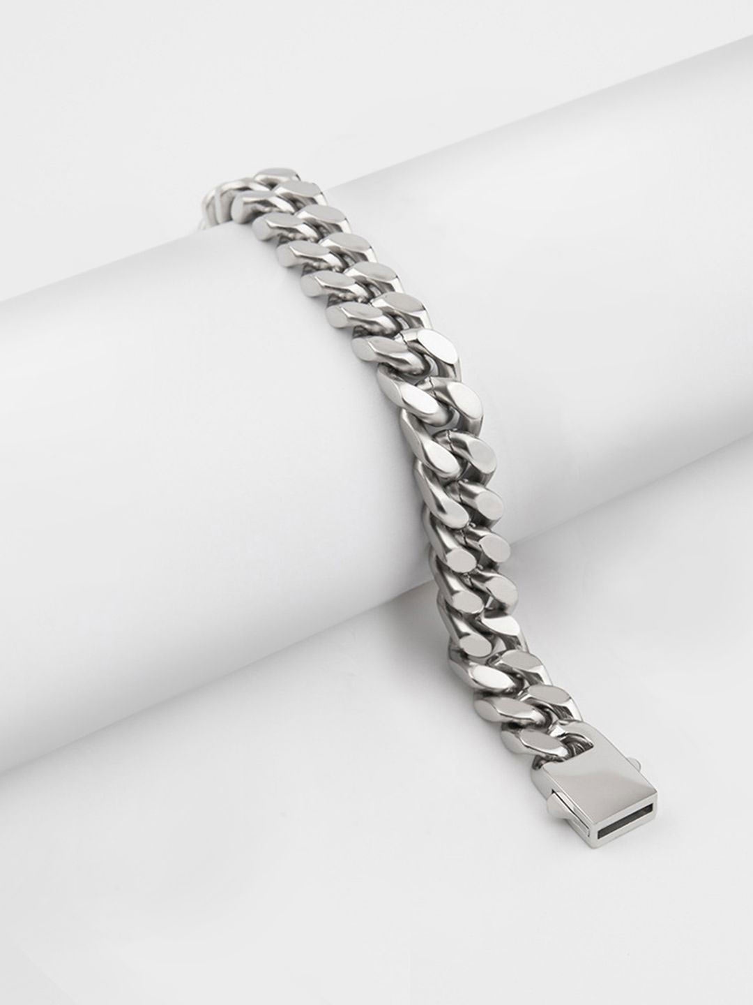 

Peora Silver-Plated Stainless Steel Link Bracelet