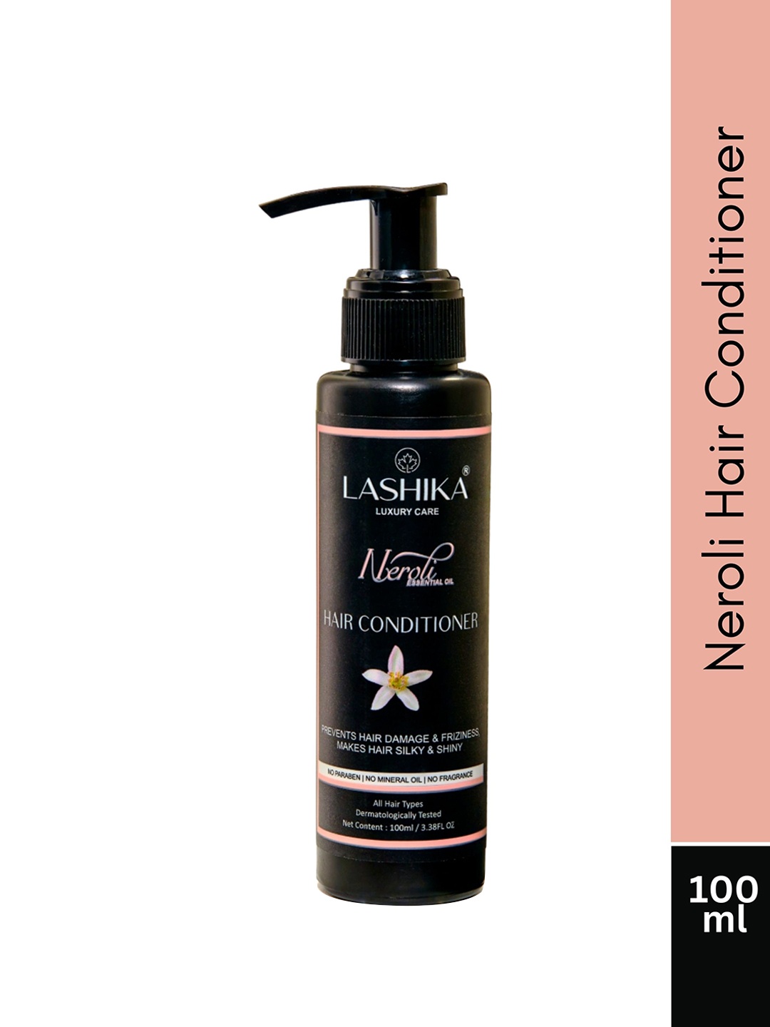 

LASHIKA Neroli Hair Conditioner For Damage & Frizz Hair - 100 ml, Black