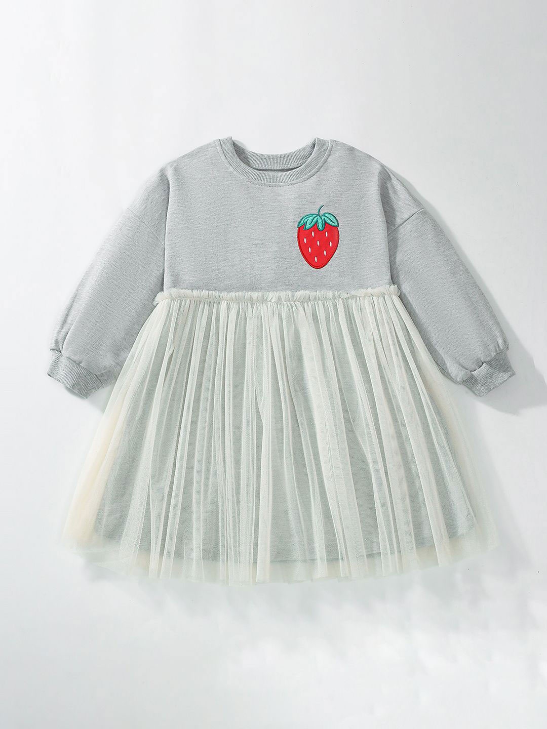 

JC SPARKLE Girls Applique Fit & Flare Dress, Grey