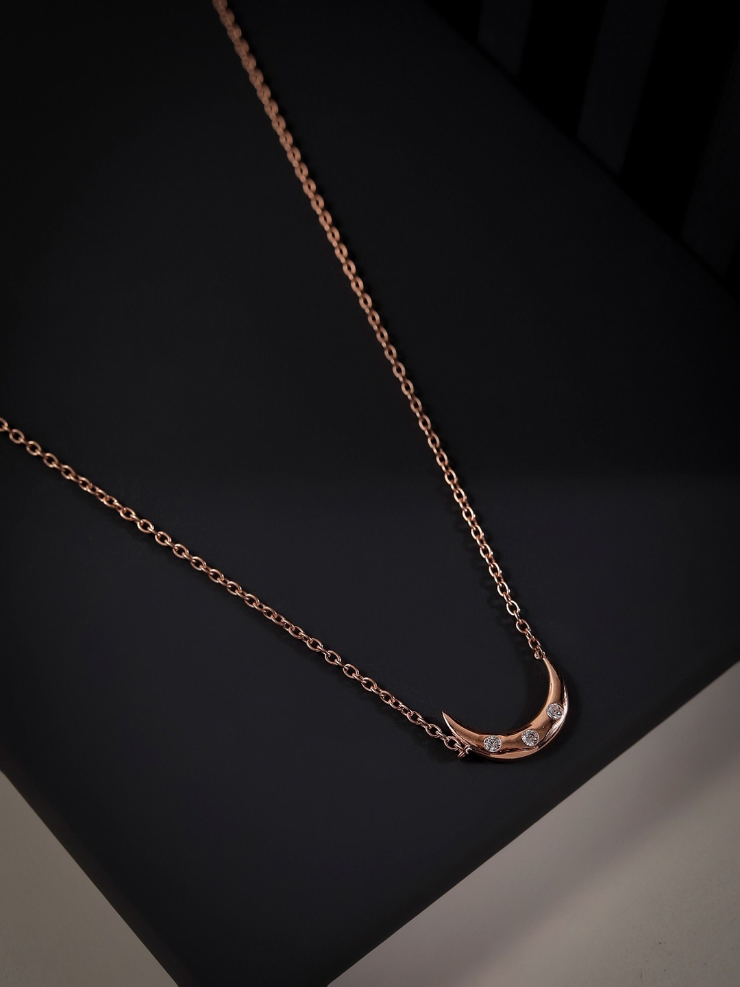 

DIAVO Rose Gold Plated 925 Sterling Silver Cubic Zirconia Necklace