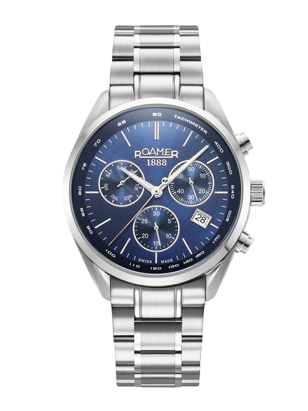 

ROAMER Men Stainless Steel Analogue Chronograph Watch 993819 41 45 20, Blue